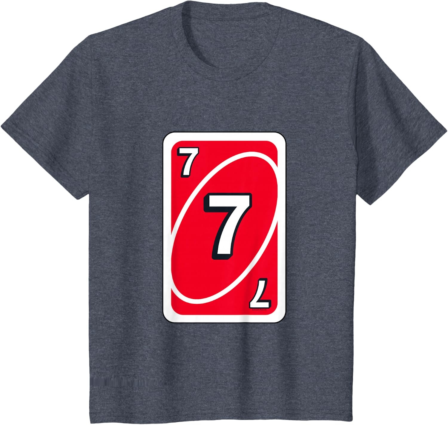 image:imageUNO Halloween Red 7 Card TShirtHeather Blue