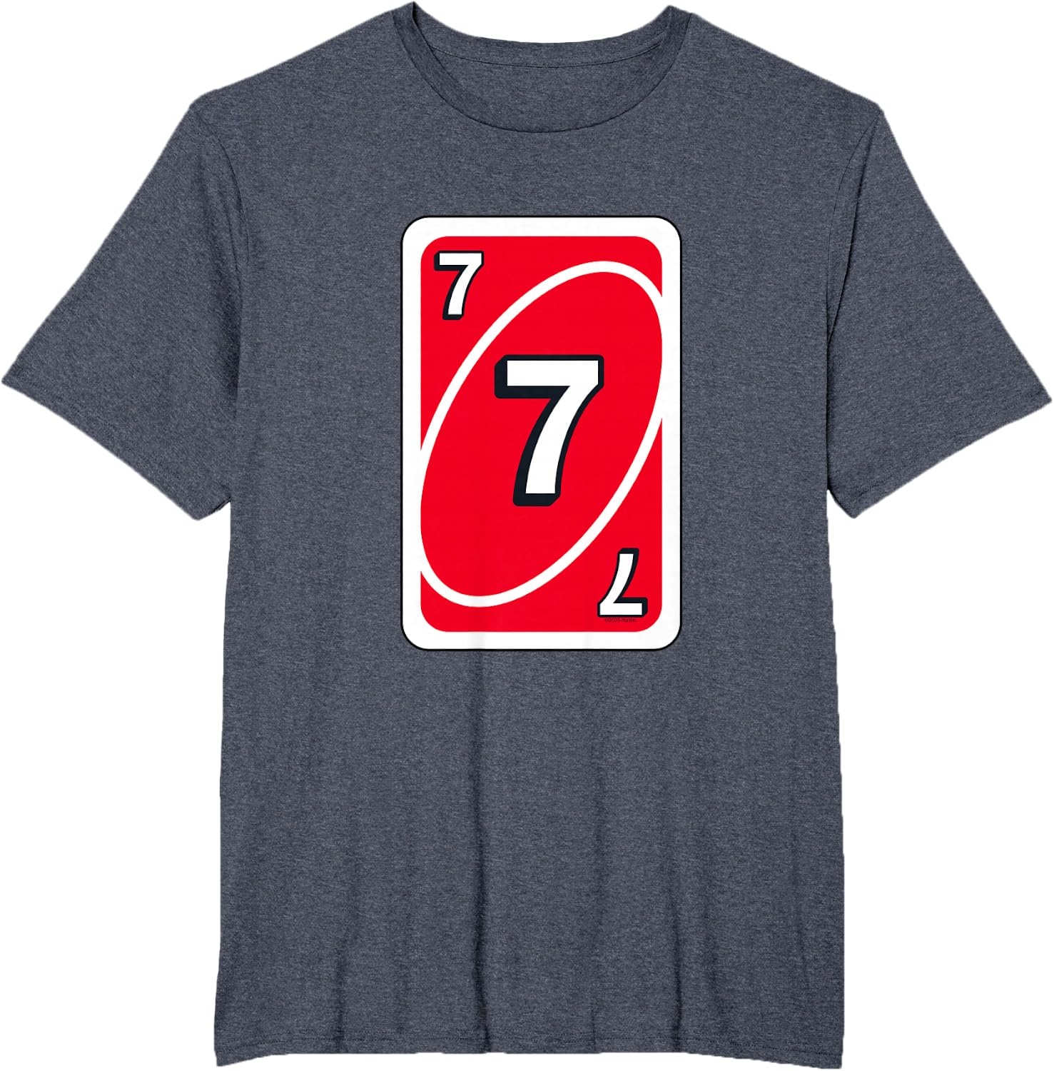image:imageUNO Halloween Red 7 Card TShirtHeather Blue