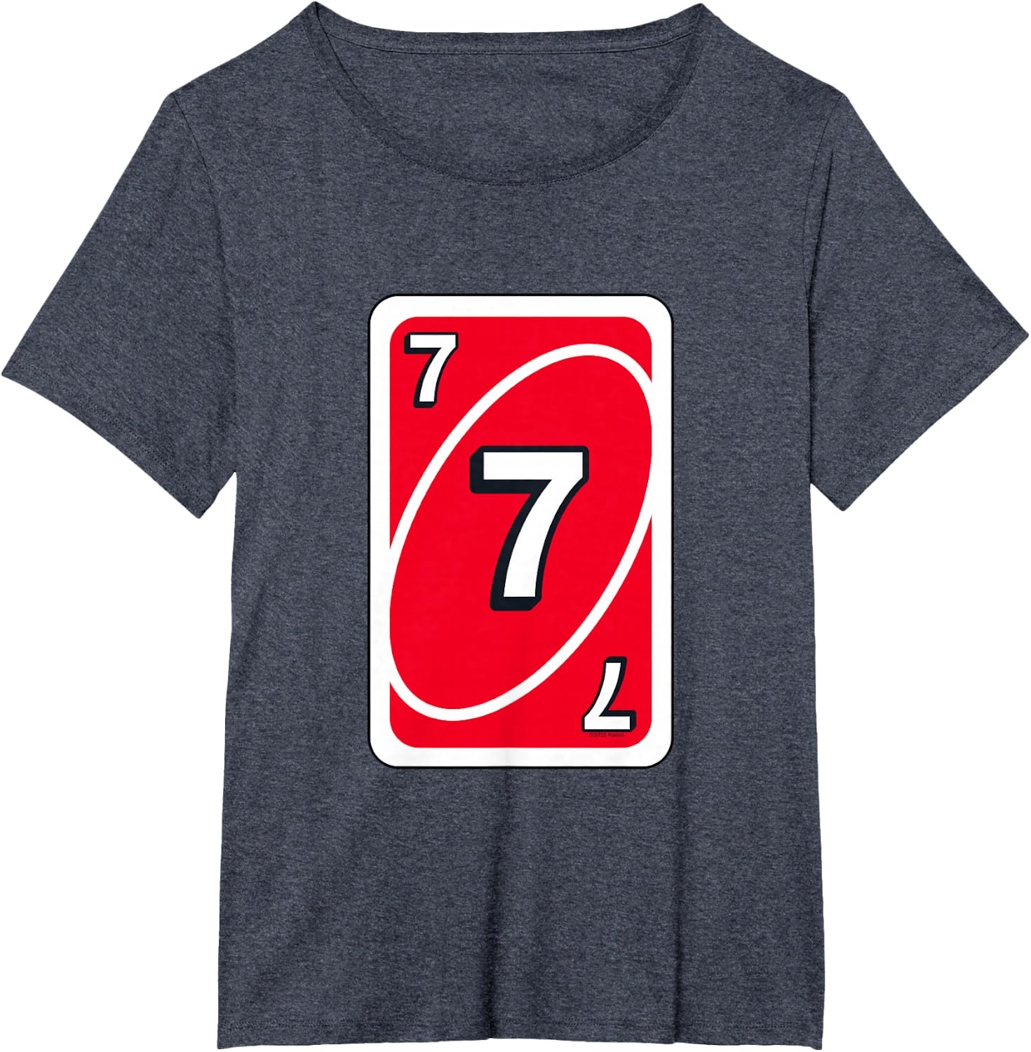 image:imageUNO Halloween Red 7 Card TShirtHeather Blue