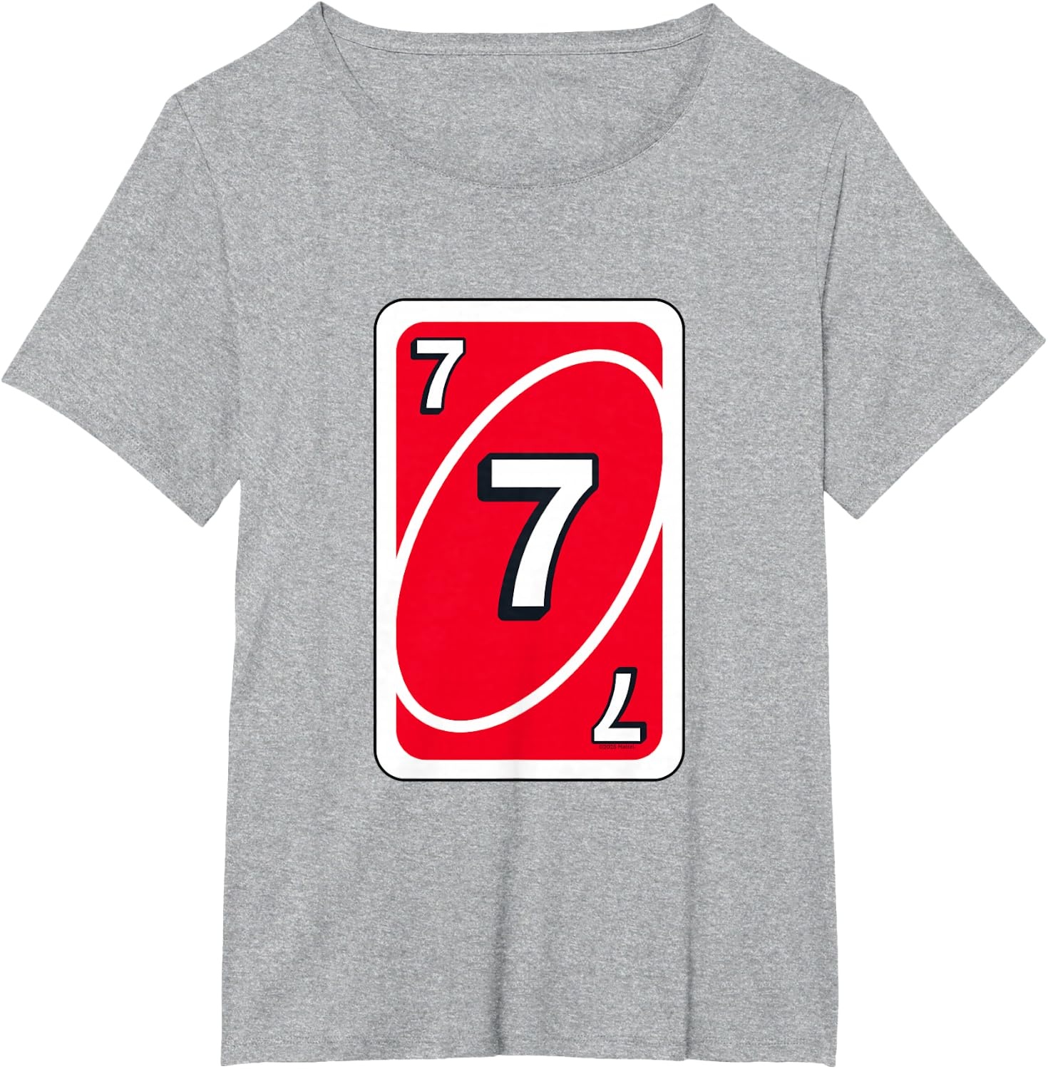 image:imageUNO Halloween Red 7 Card TShirtHeather Grey
