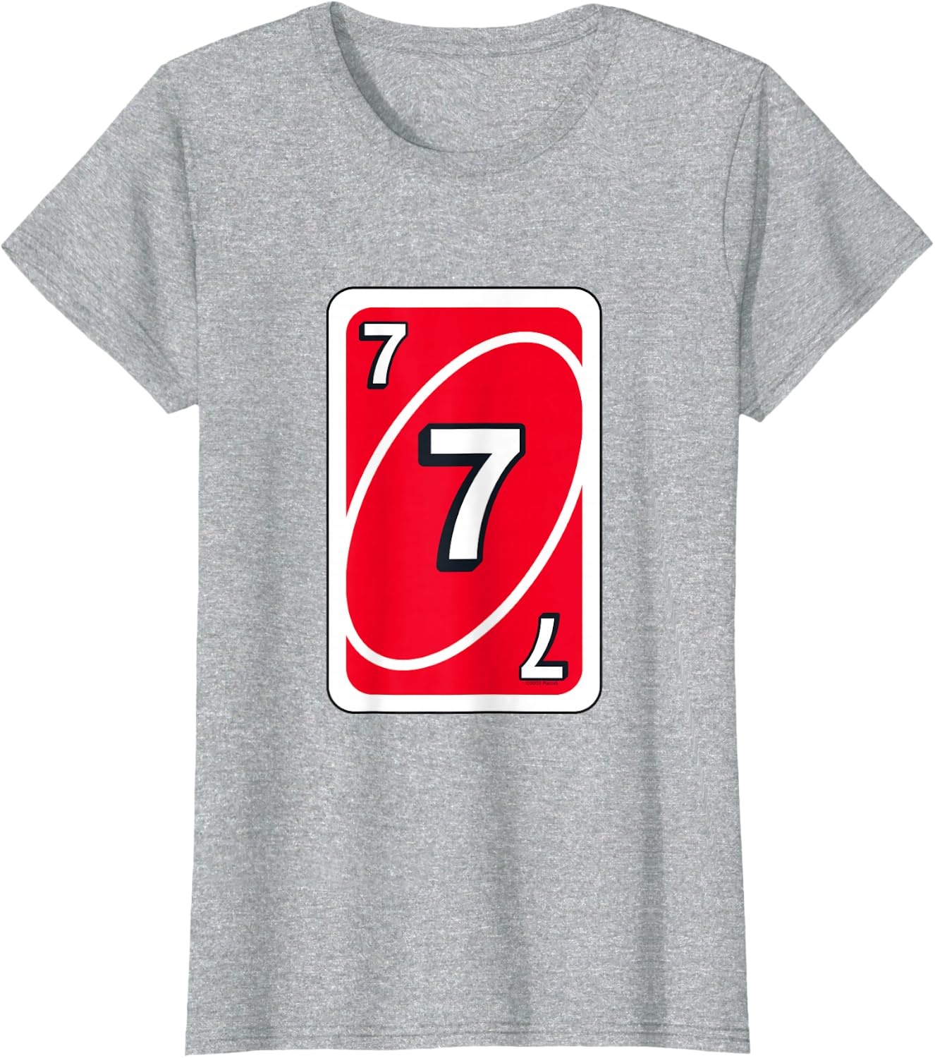 image:imageUNO Halloween Red 7 Card TShirtHeather Grey