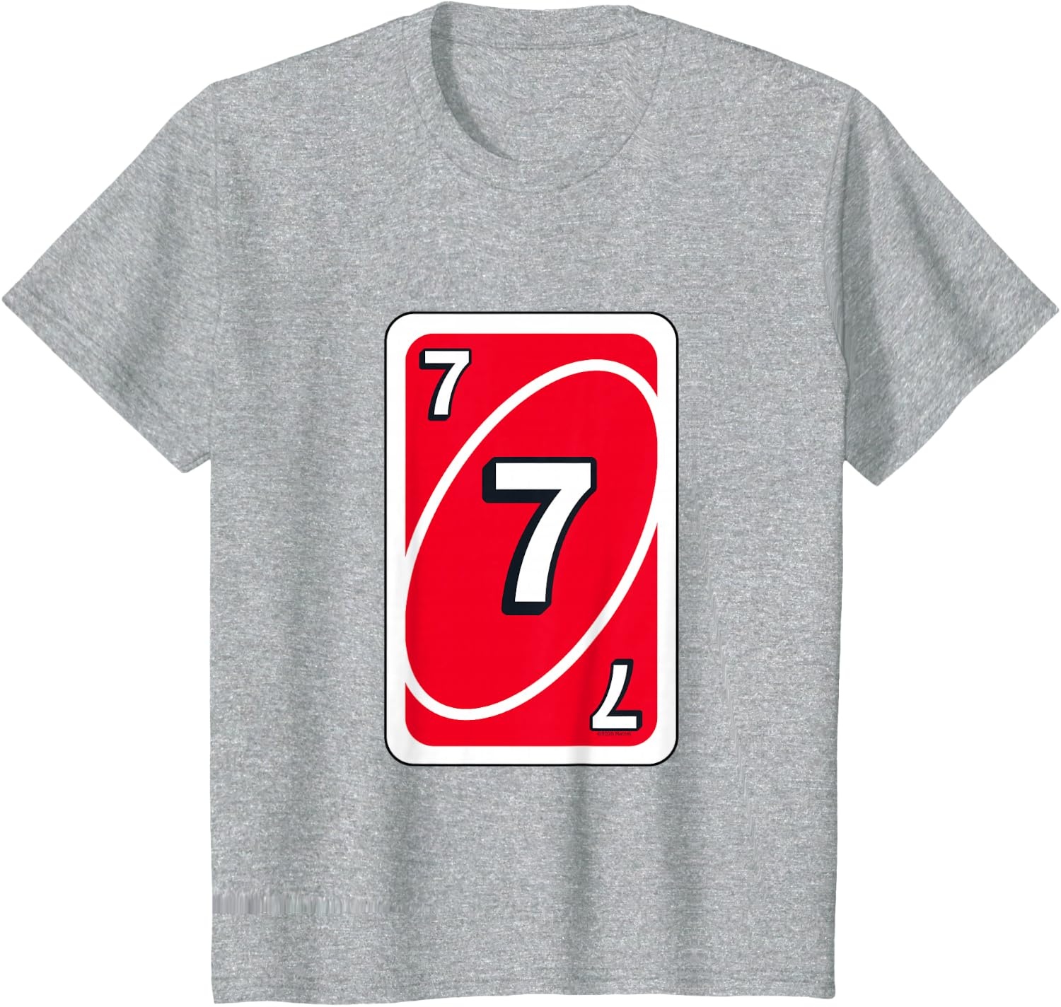 image:imageUNO Halloween Red 7 Card TShirtHeather Grey