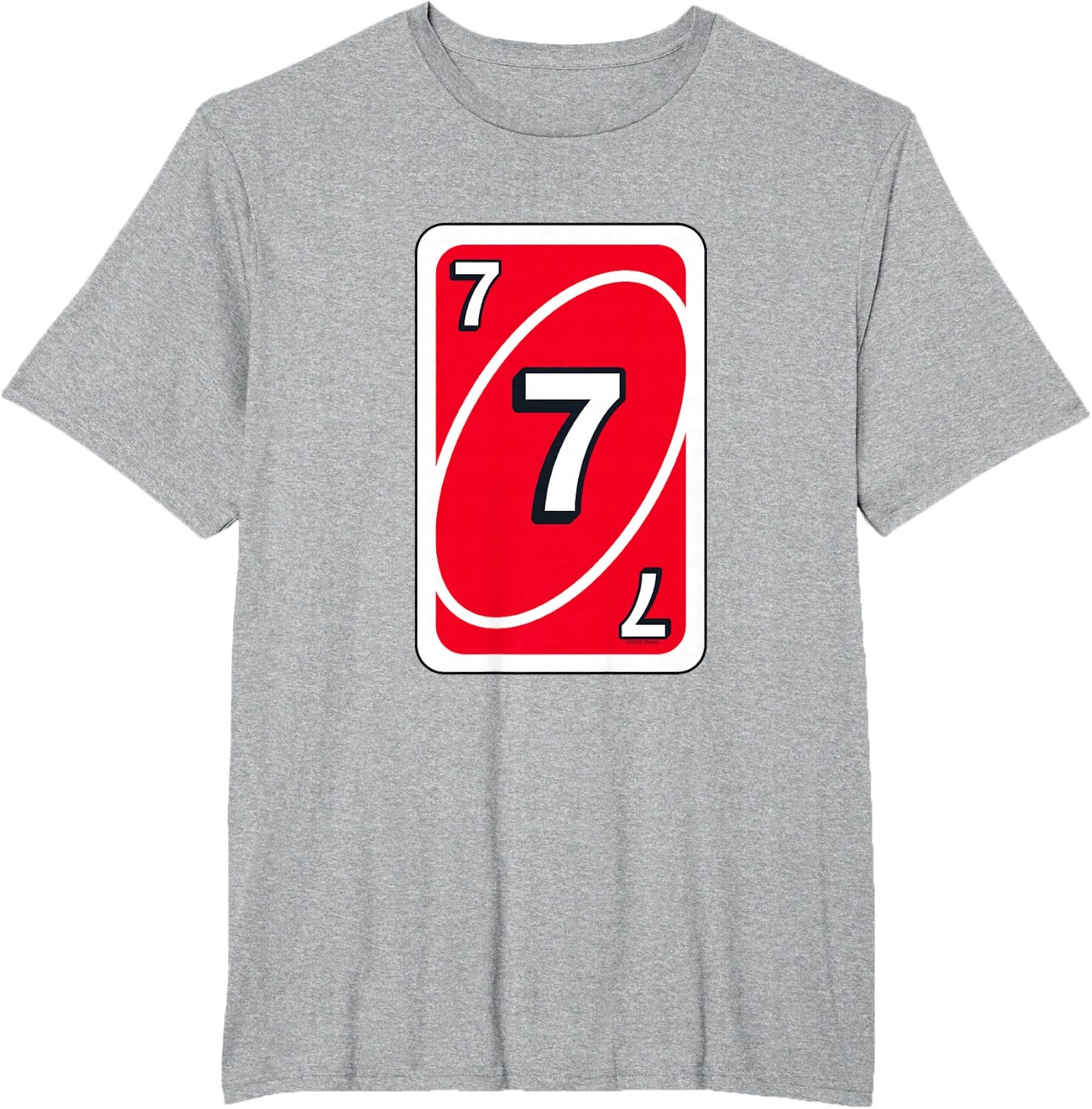image:imageUNO Halloween Red 7 Card TShirtHeather Grey