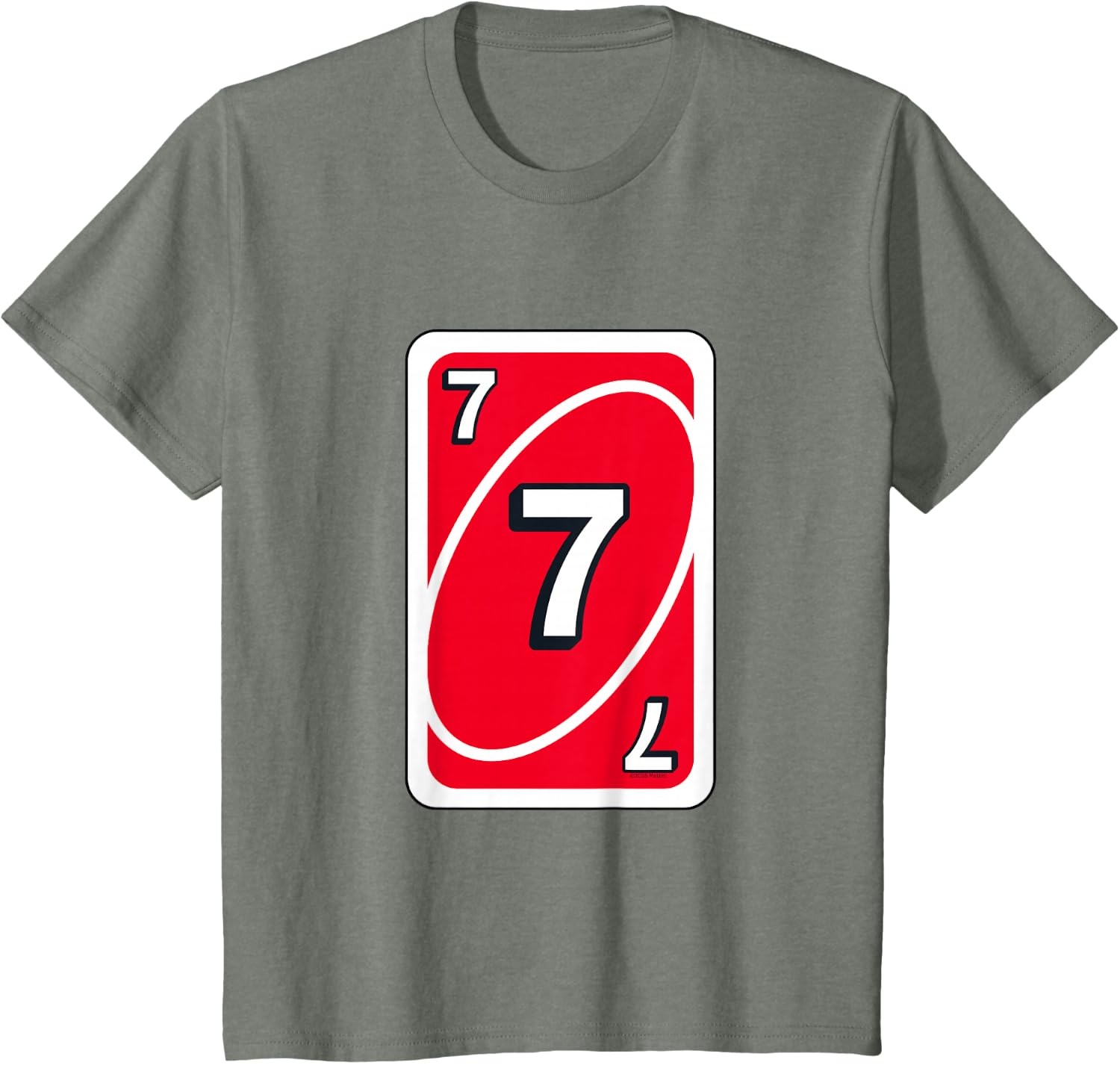 image:imageUNO Halloween Red 7 Card TShirtOlive Heather