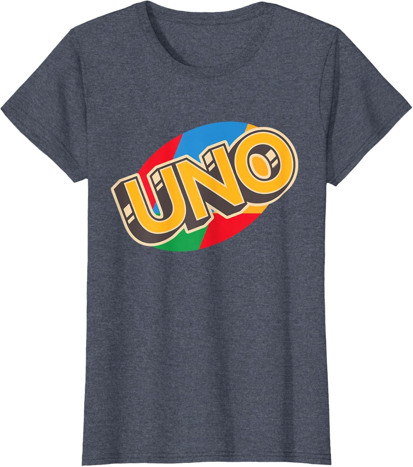 image:imageUNO Vintage Game Night Logo TShirtHeather Blue