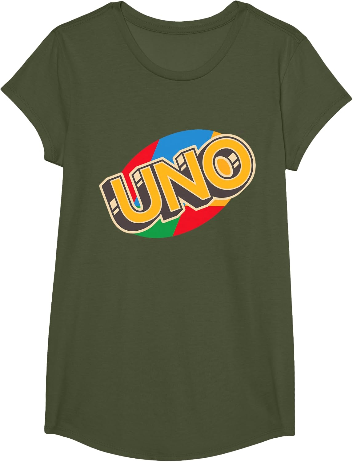 image:imageUNO Vintage Game Night Logo TShirtOlive Green