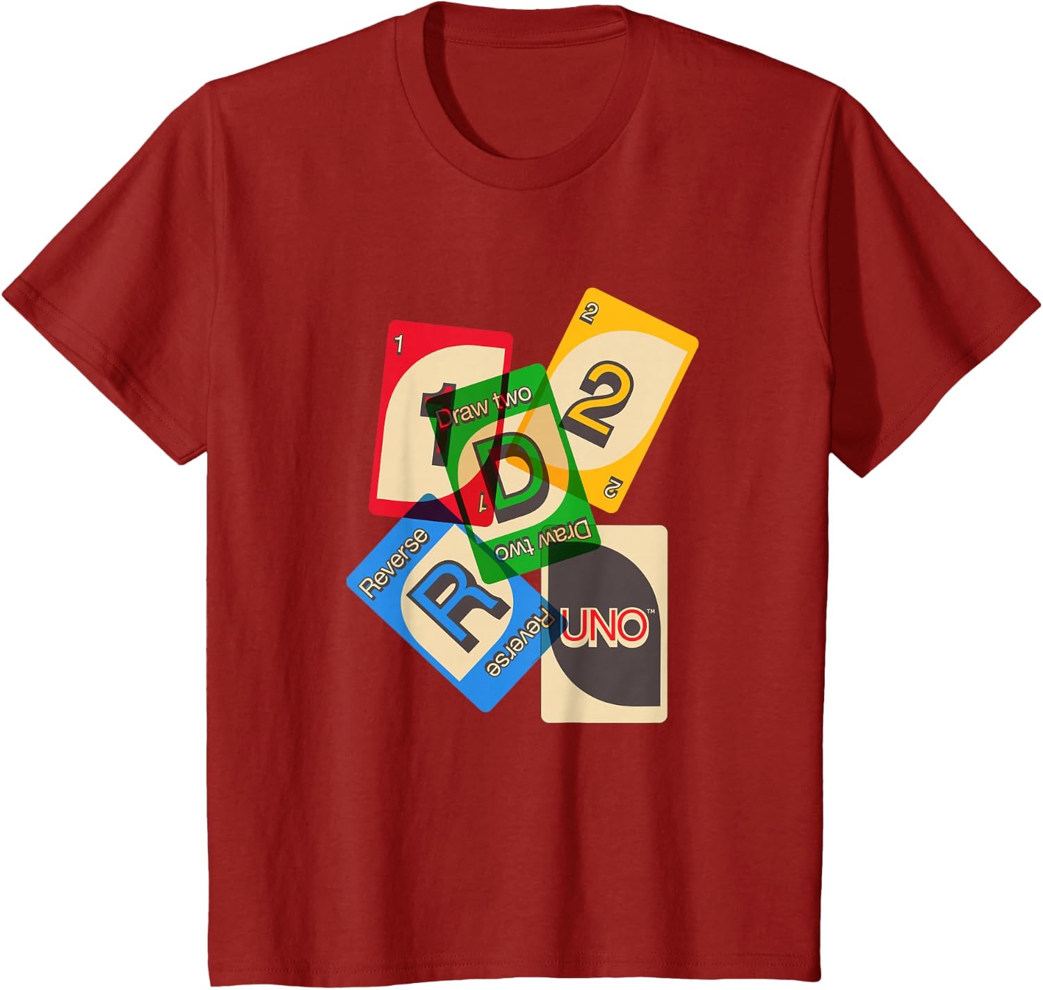 image:imageUNO Vintage Game Night TShirtCranberry Red
