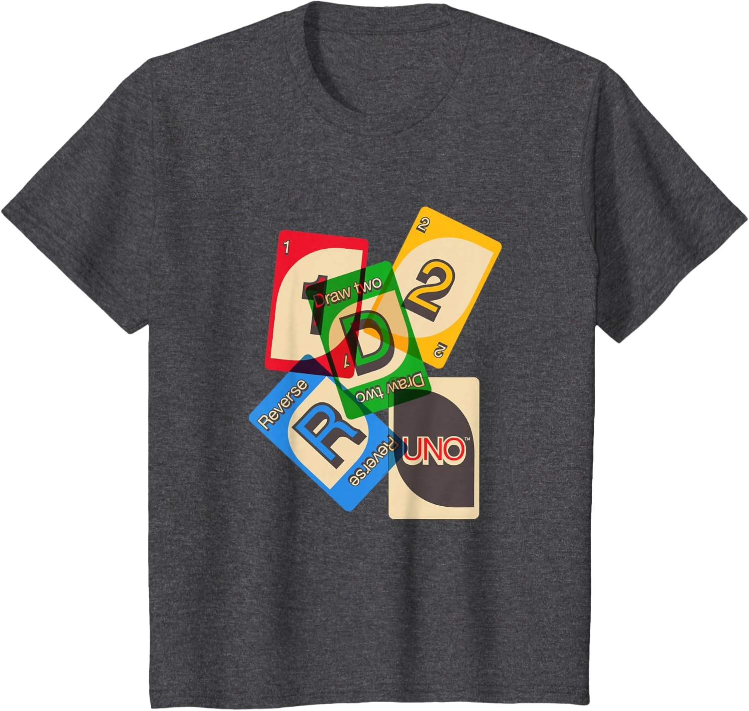 image:imageUNO Vintage Game Night TShirtDark Heather Grey