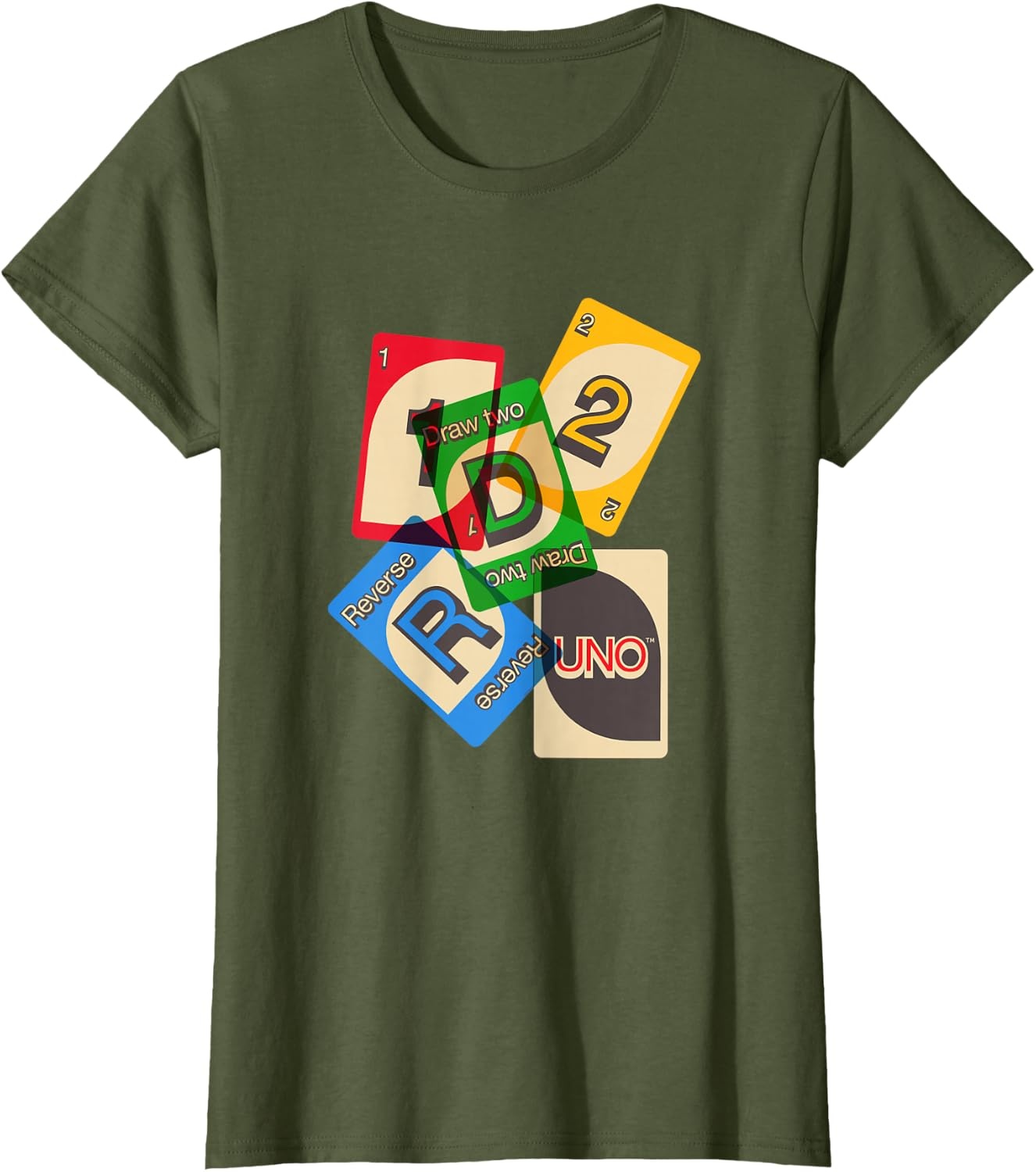 image:imageUNO Vintage Game Night TShirtOlive Green