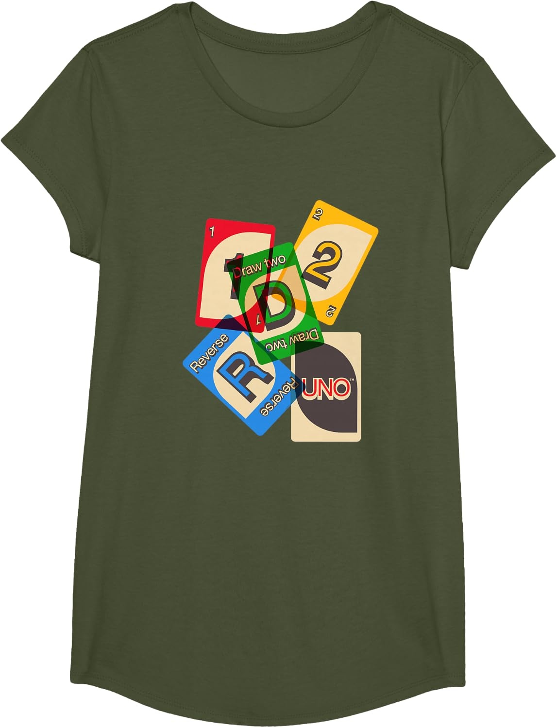 image:imageUNO Vintage Game Night TShirtOlive Green