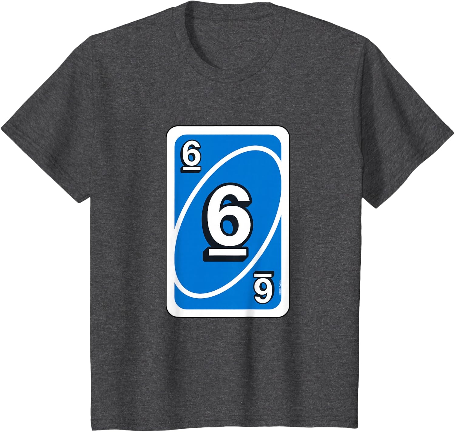 image:imageUno Halloween Blue 6 Card TShirtDark Heather Grey
