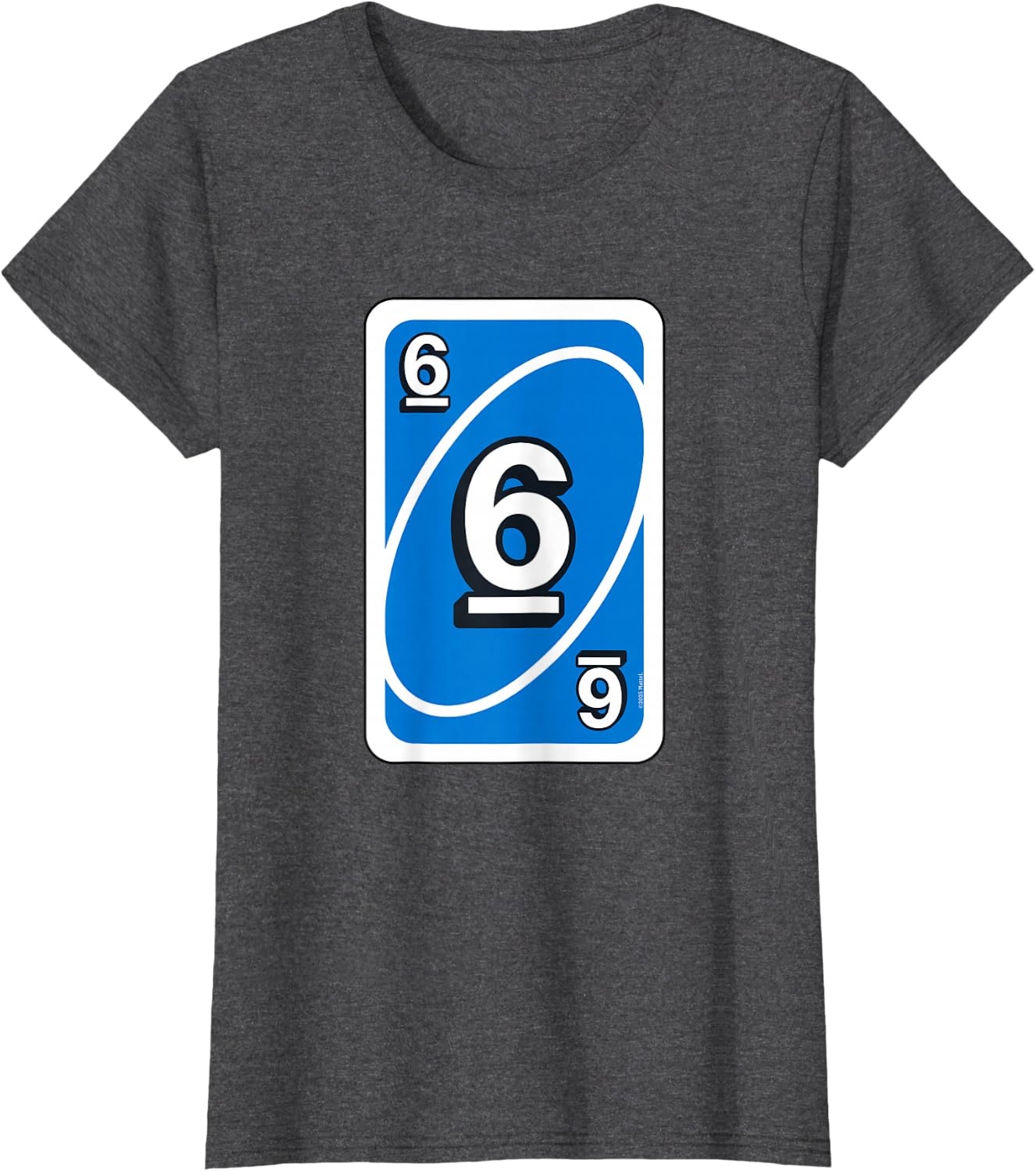 image:imageUno Halloween Blue 6 Card TShirtDark Heather Grey
