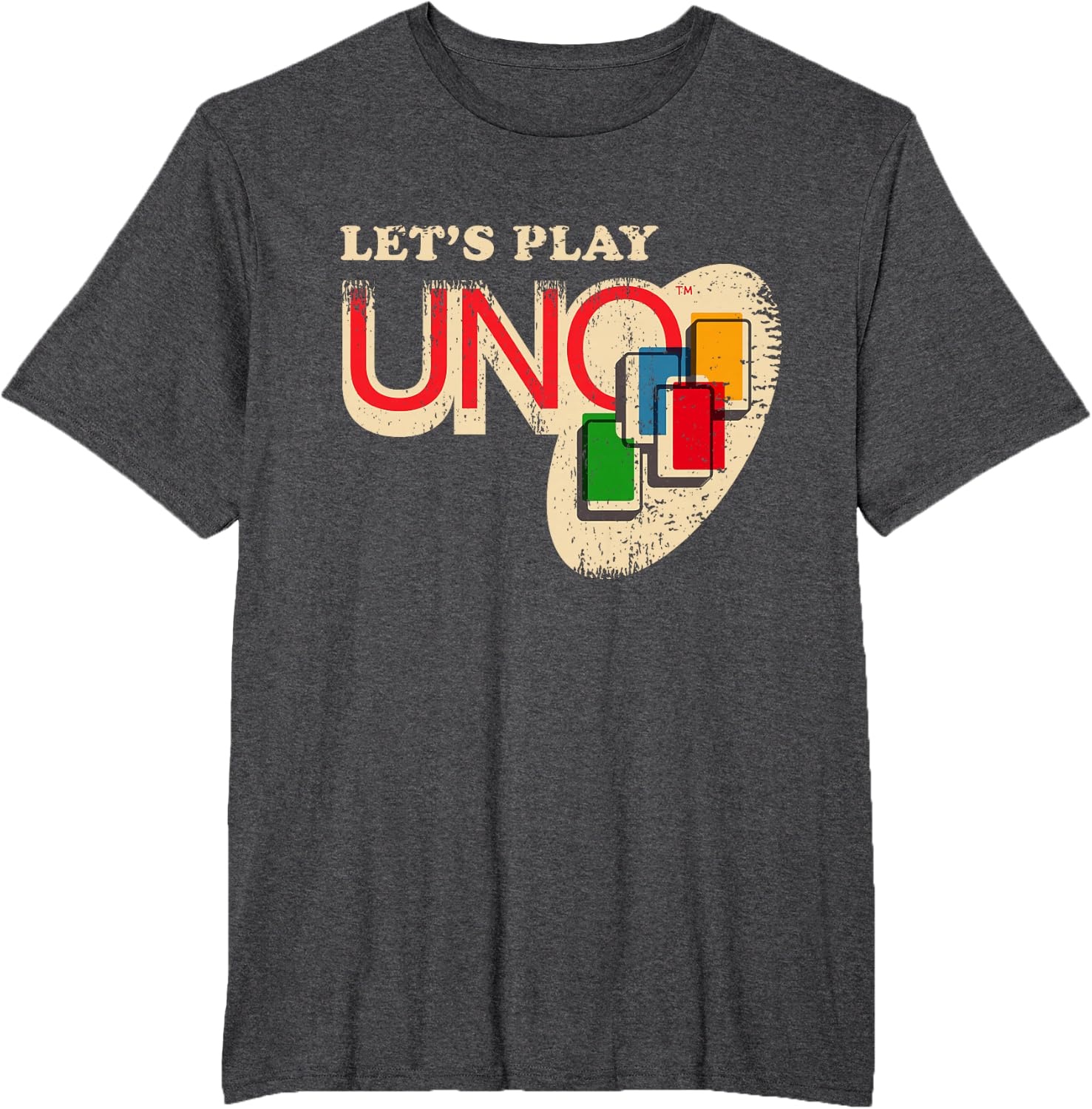 image:imageVintage Lets Play UNO TShirtDark Heather Grey