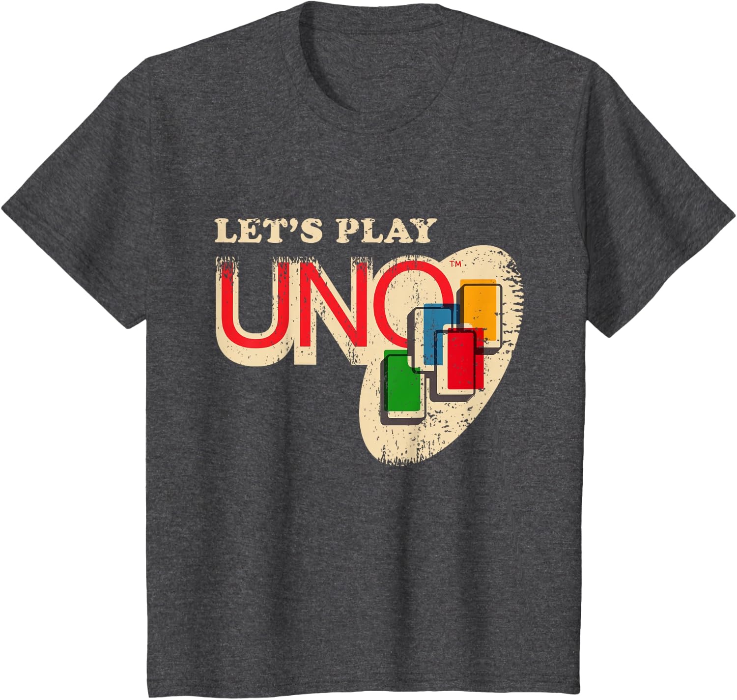image:imageVintage Lets Play UNO TShirtDark Heather Grey