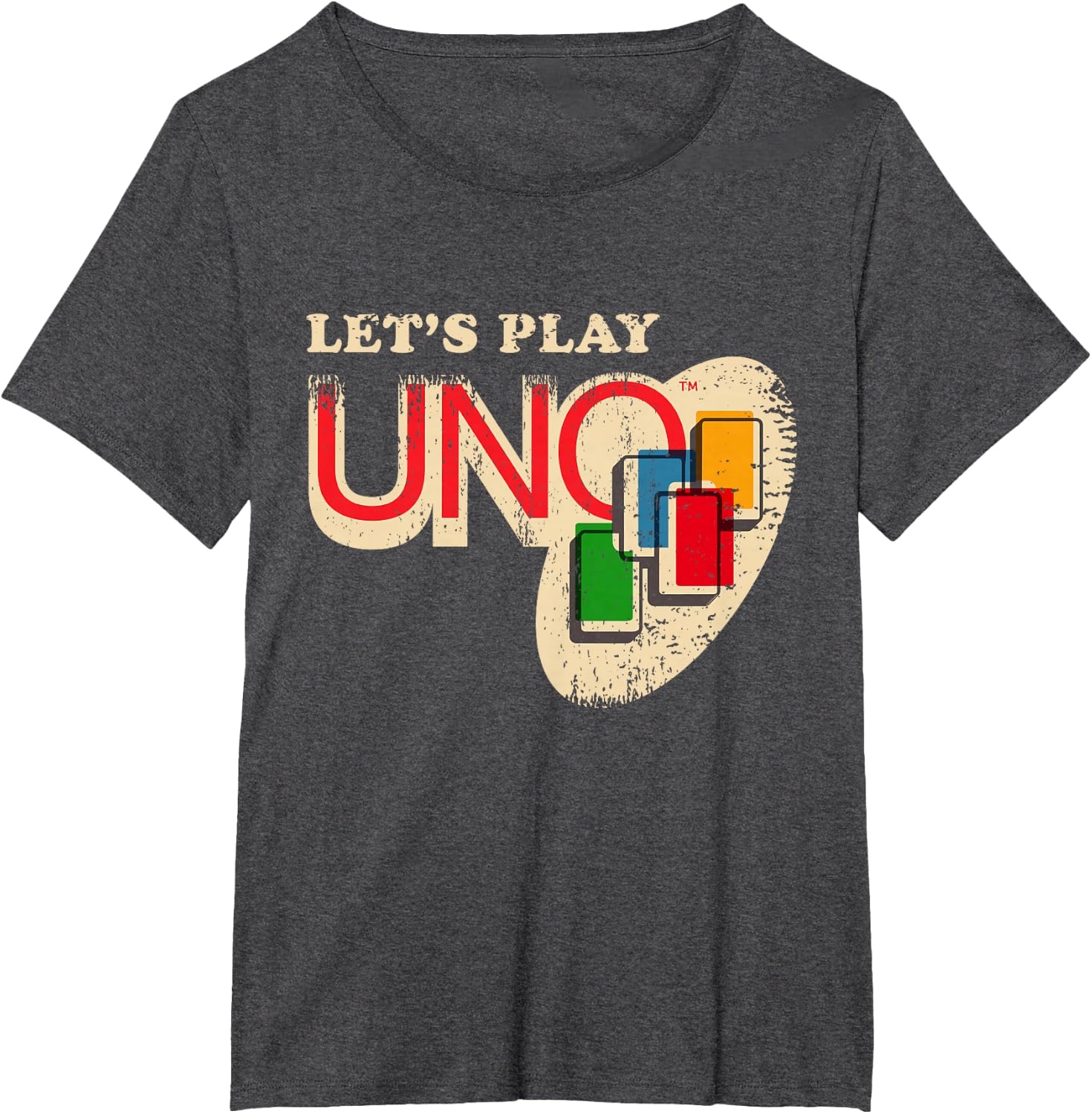 image:imageVintage Lets Play UNO TShirtDark Heather Grey