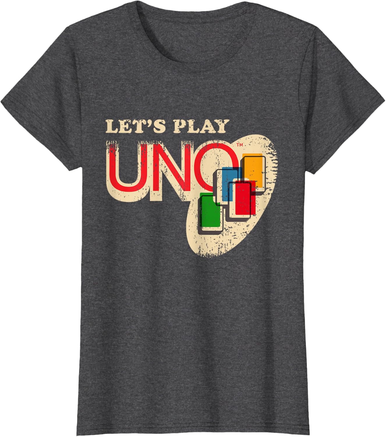 image:imageVintage Lets Play UNO TShirtDark Heather Grey
