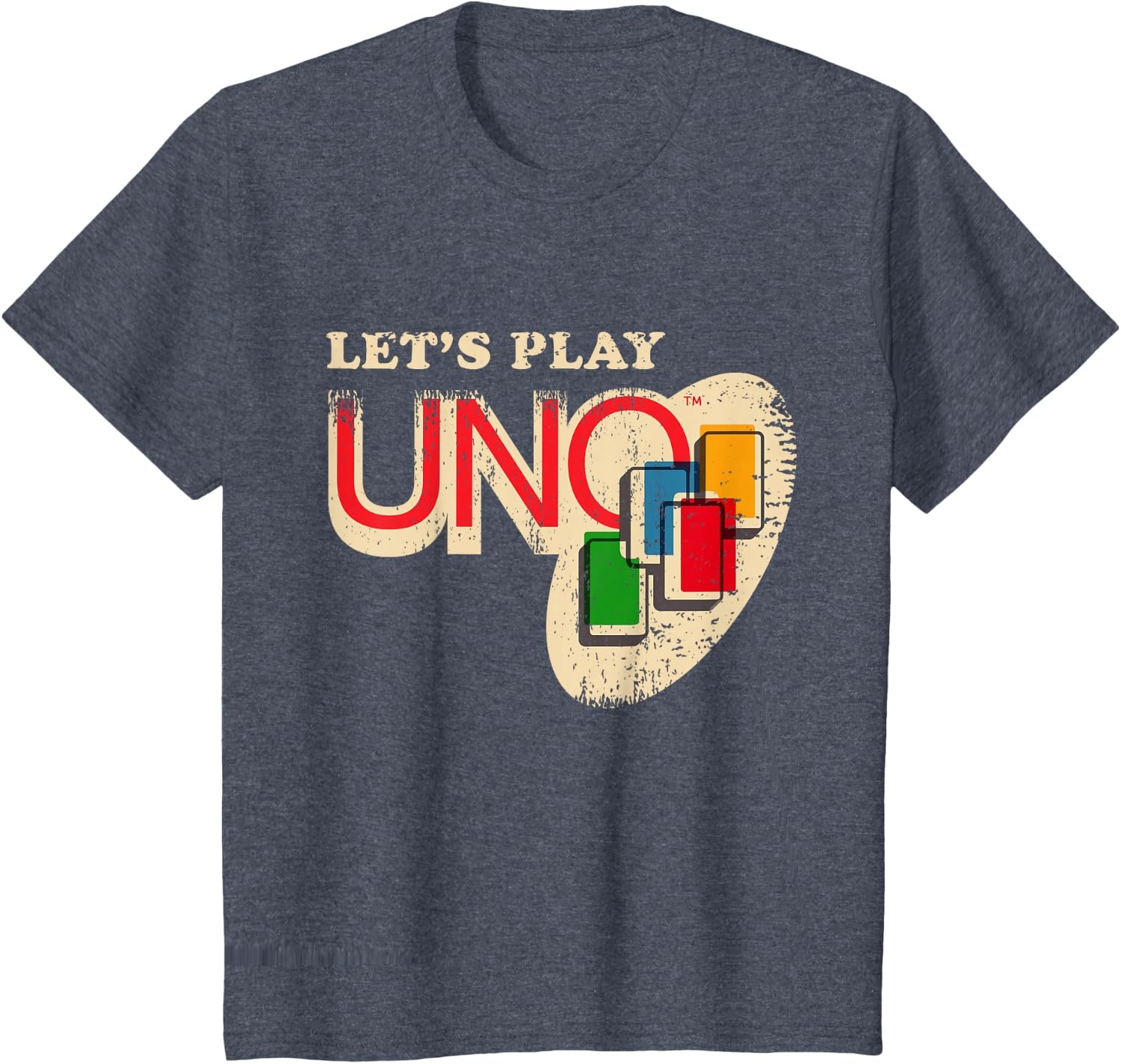 image:imageVintage Lets Play UNO TShirtHeather Blue