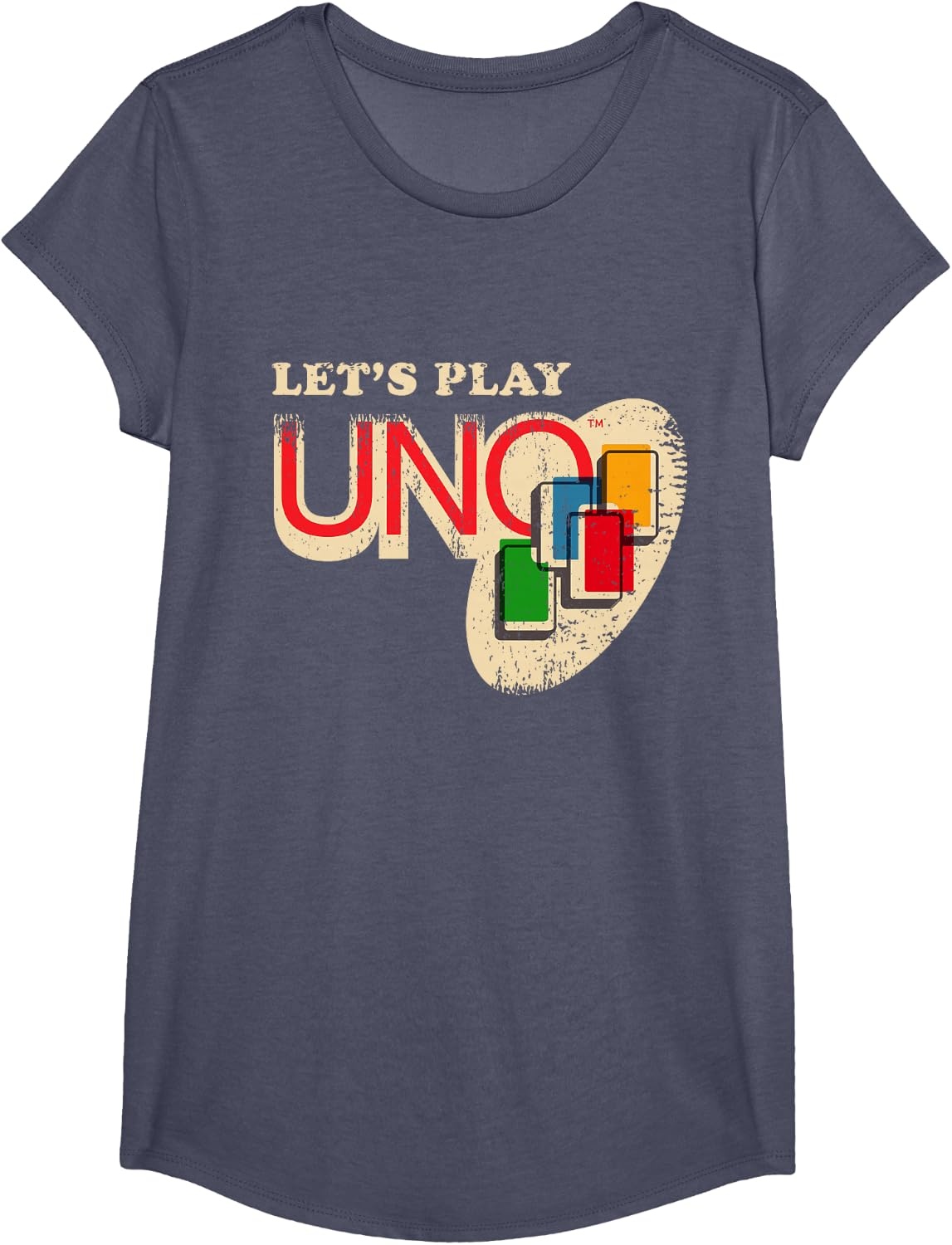 image:imageVintage Lets Play UNO TShirtHeather Blue
