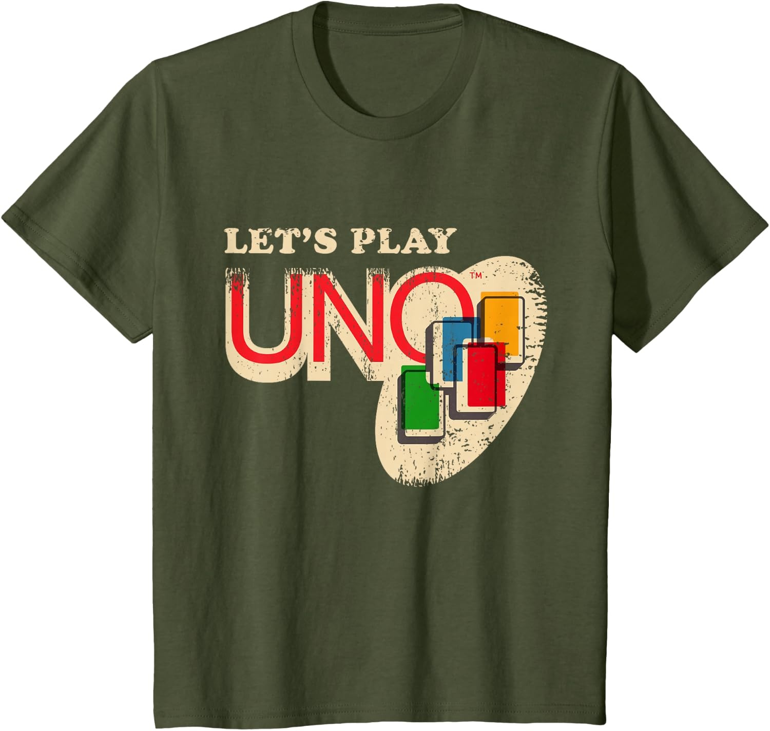 image:imageVintage Lets Play UNO TShirtOlive Green