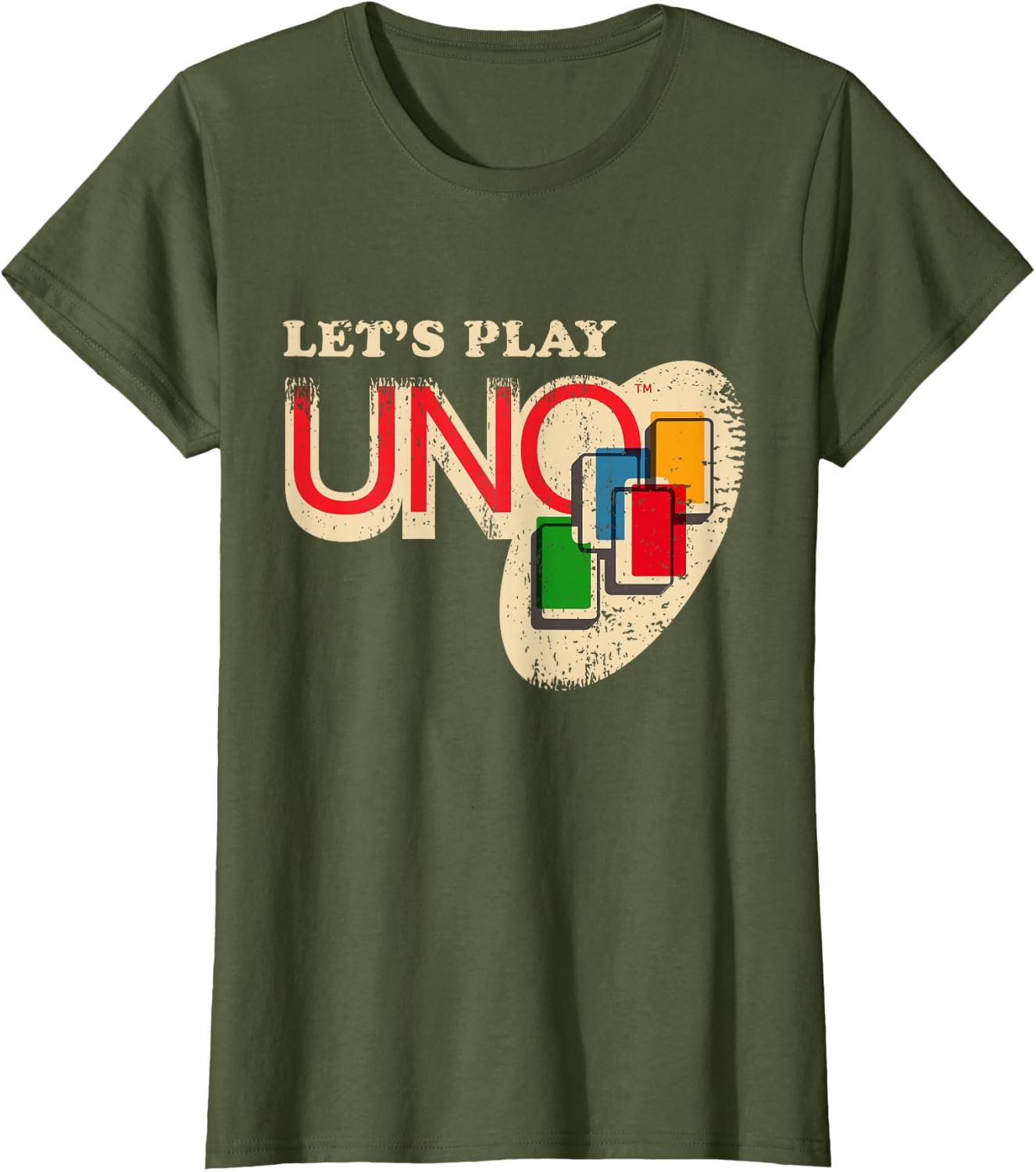 image:imageVintage Lets Play UNO TShirtOlive Green