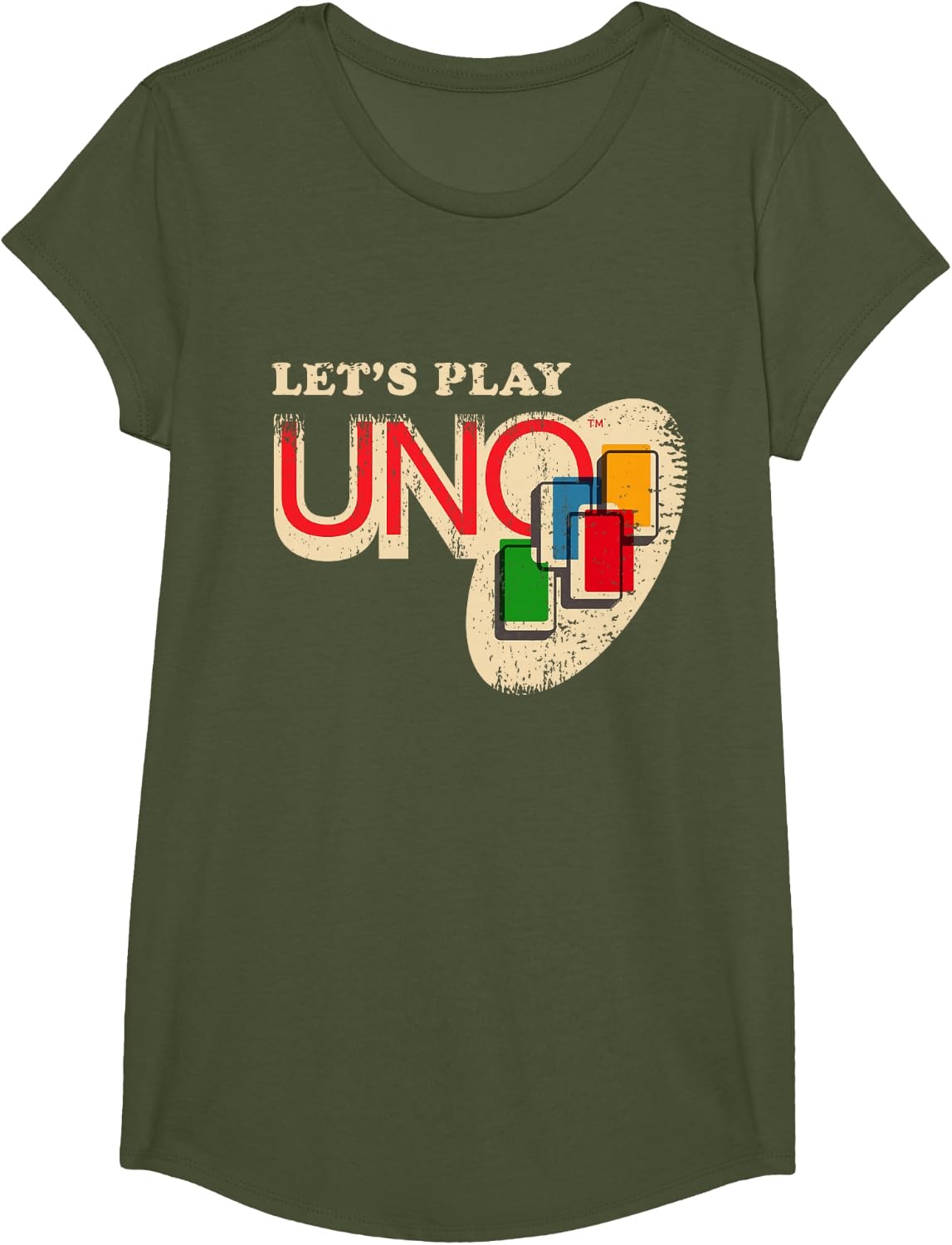 image:imageVintage Lets Play UNO TShirtOlive Green