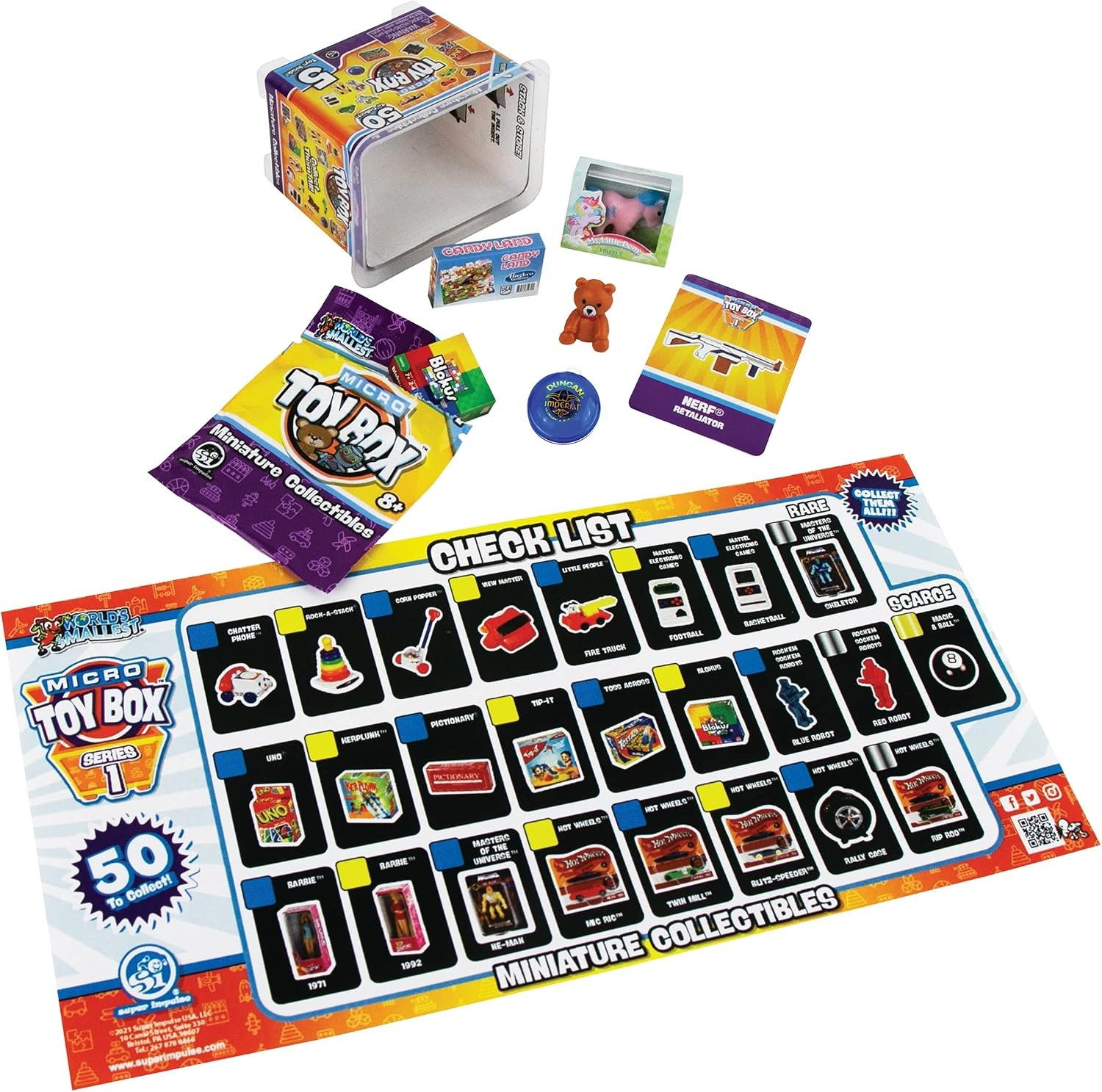 image:imageWorlds Smallest Micro Toy Box Series 1 Mini Collectible5pc Blind Box