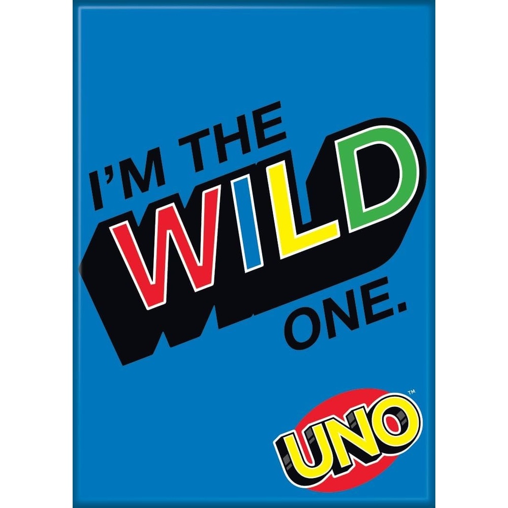 image:imageAtaBoy UNO Card Game Im The Wild One 25 X 35 Magnet
