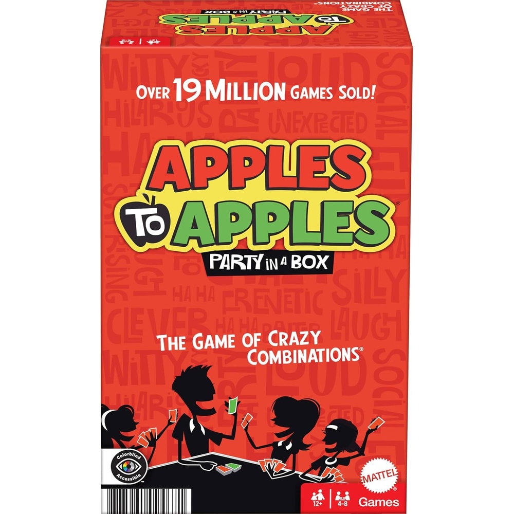 image:imageMattel Games Apples to Apples Junior Game for Ages 9 48 Players Funny Comparison Card Play Designed for Kids and Family Game NightClassic