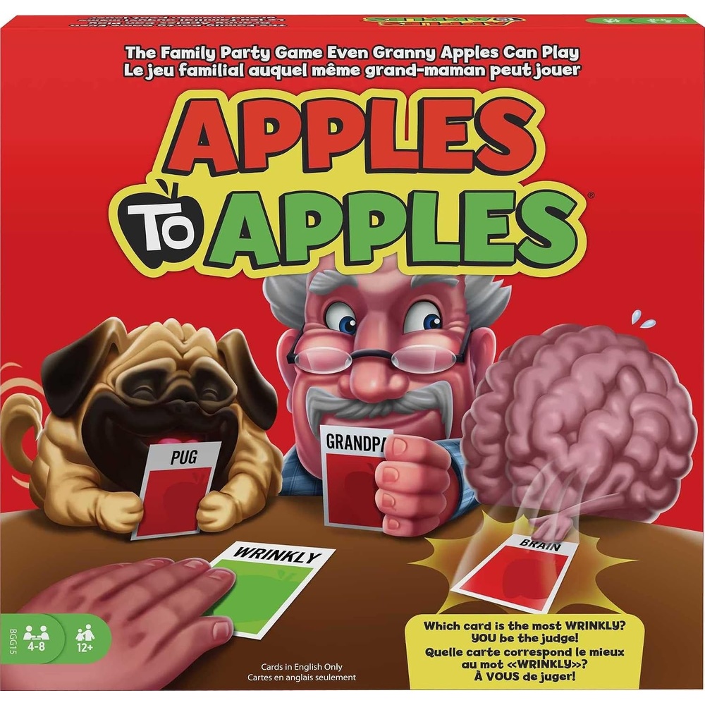 image:imageMattel Games Apples to Apples Junior Game for Ages 9 48 Players Funny Comparison Card Play Designed for Kids and Family Game NightParty Box