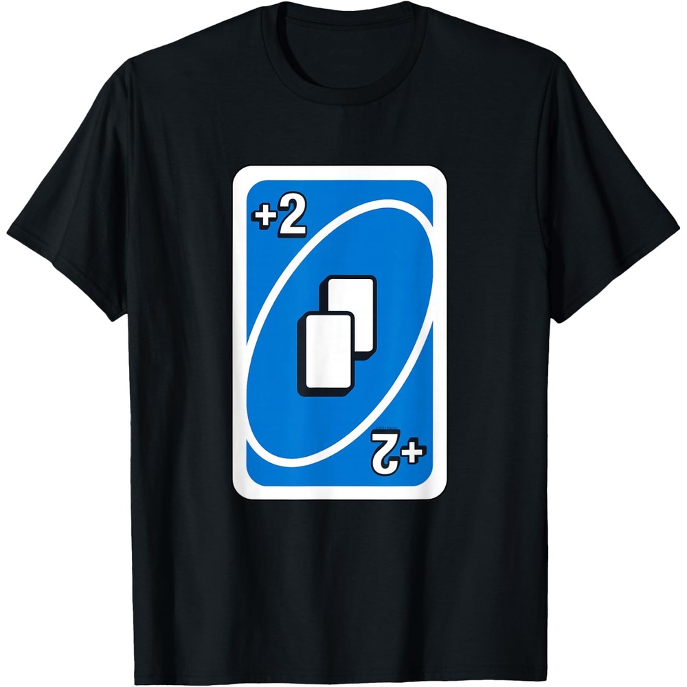 image:imageUNO Blue Draw Two Card TShirtBlack