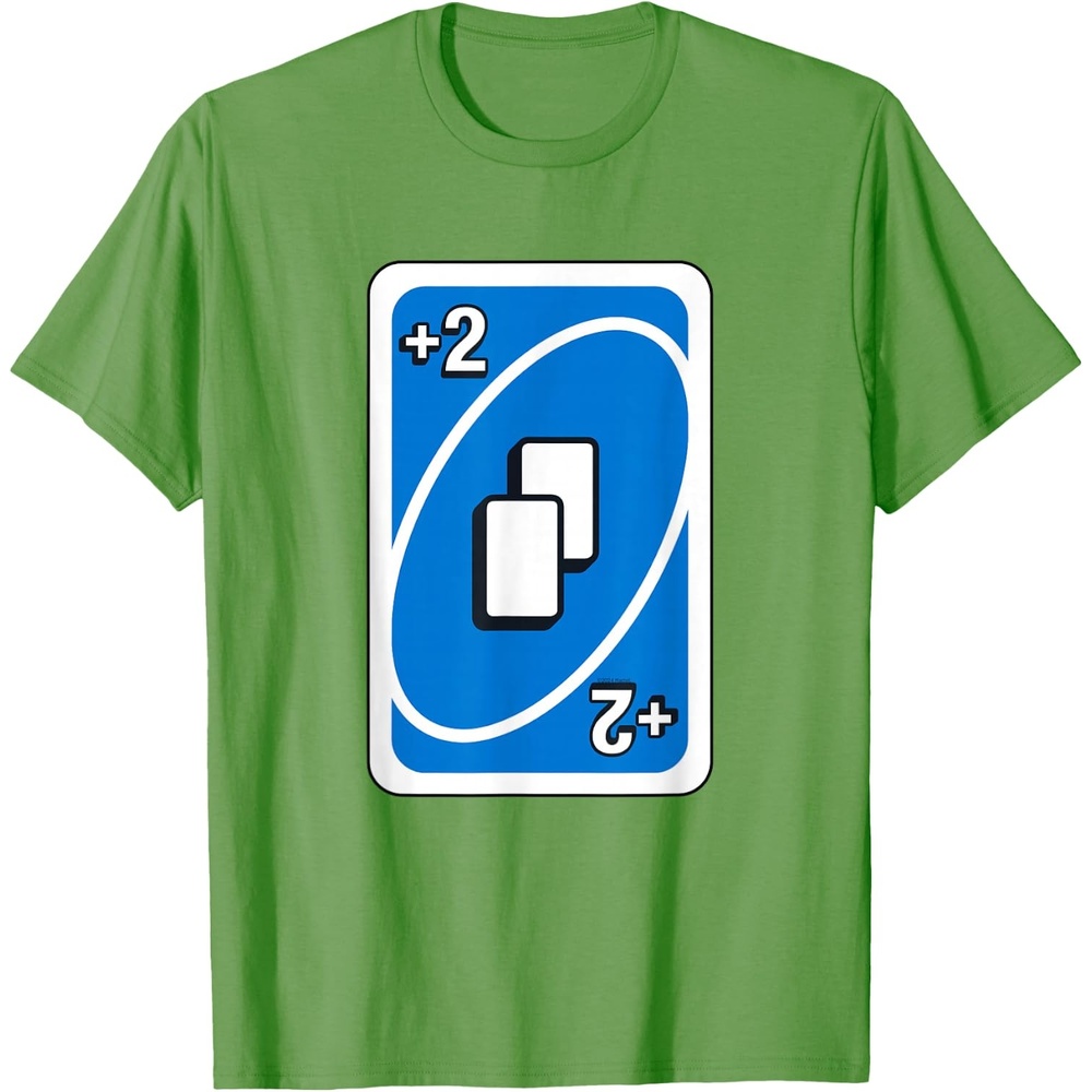 image:imageUNO Blue Draw Two Card TShirtGrass Green