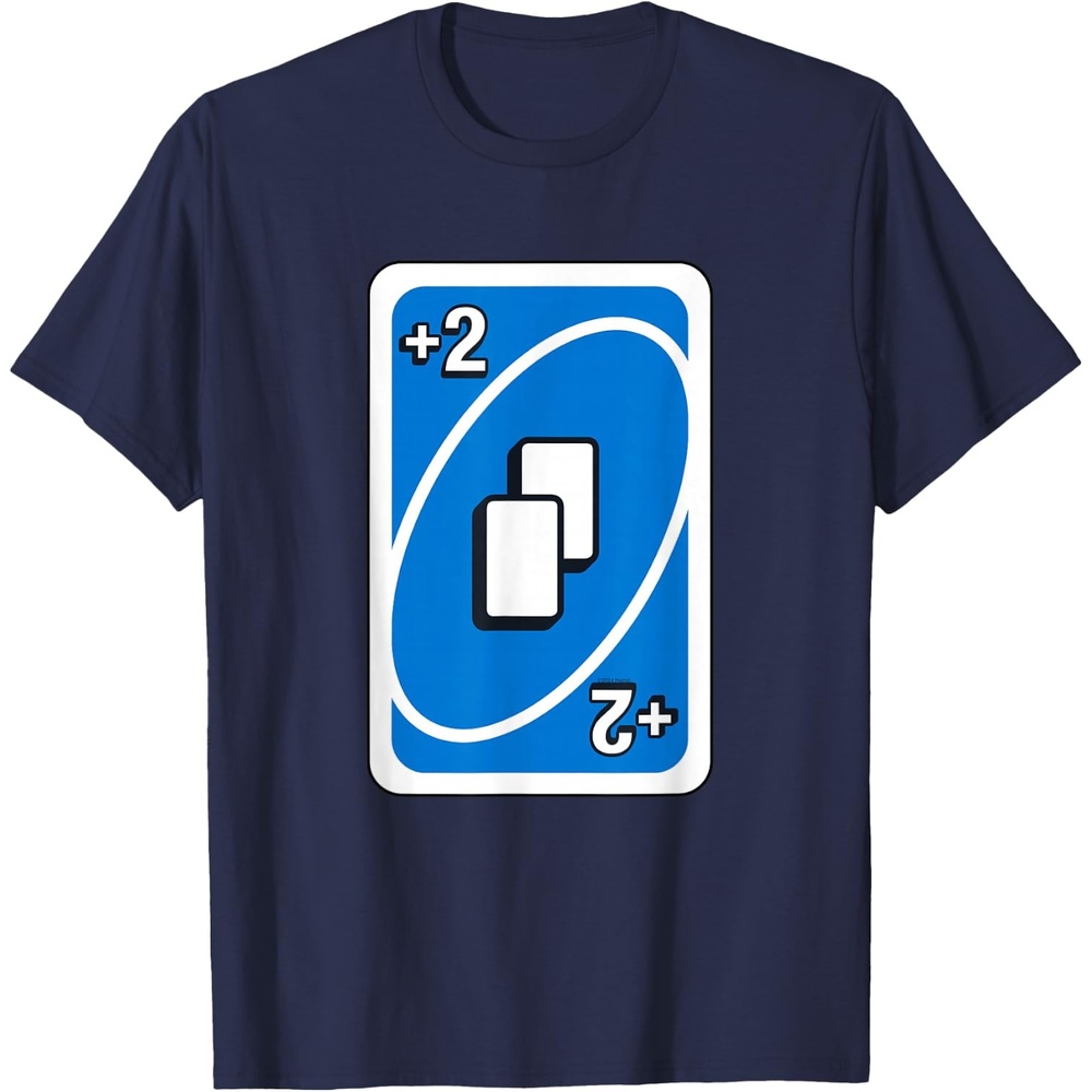 image:imageUNO Blue Draw Two Card TShirtNavy Blue