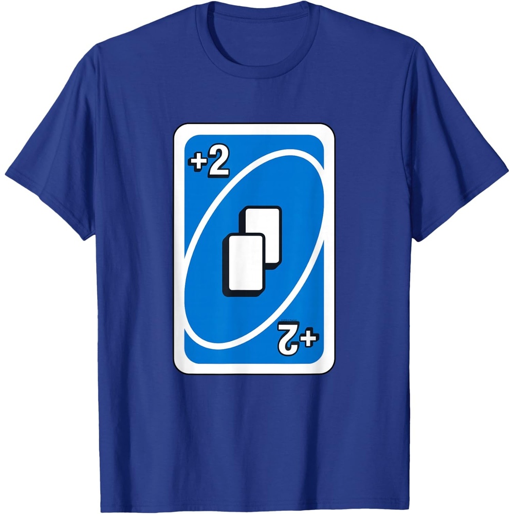 image:imageUNO Blue Draw Two Card TShirtRoyal Blue