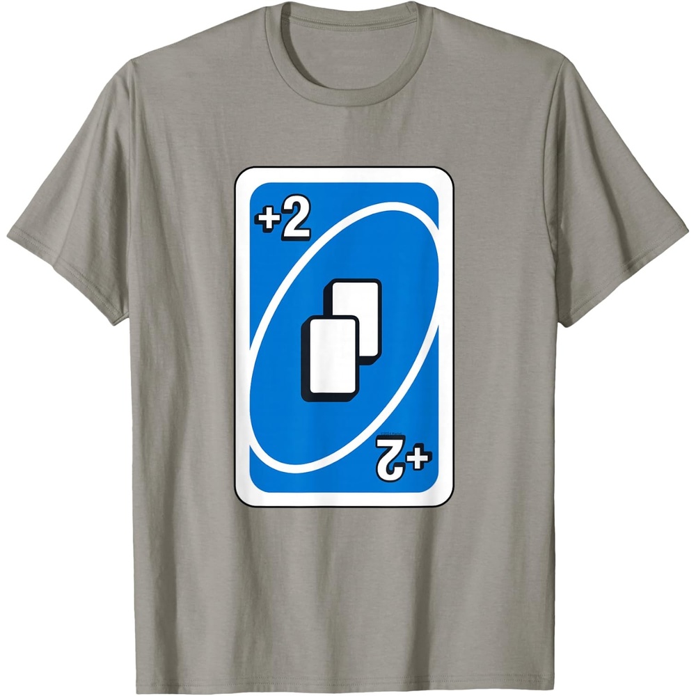 image:imageUNO Blue Draw Two Card TShirtSlate Grey