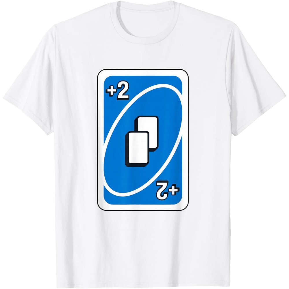 image:imageUNO Blue Draw Two Card TShirtWhite