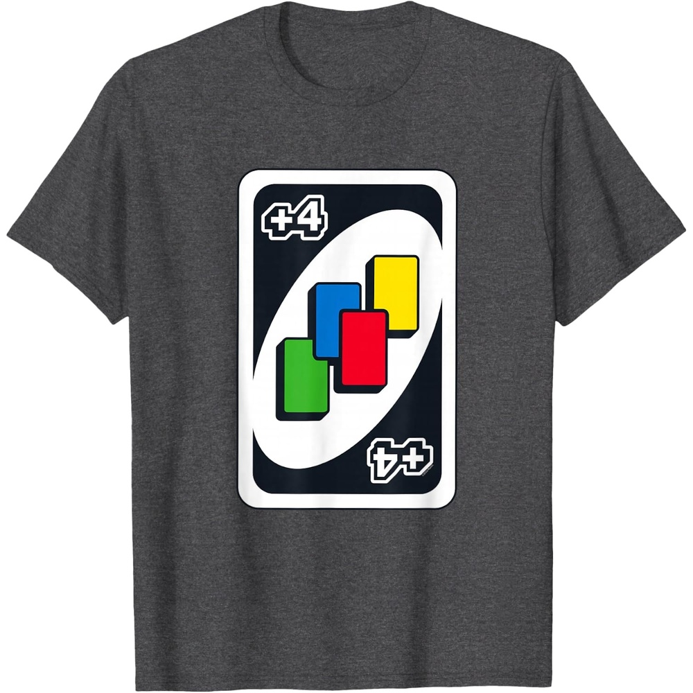 image:imageUNO  Draw Four TShirtDark Heather Grey
