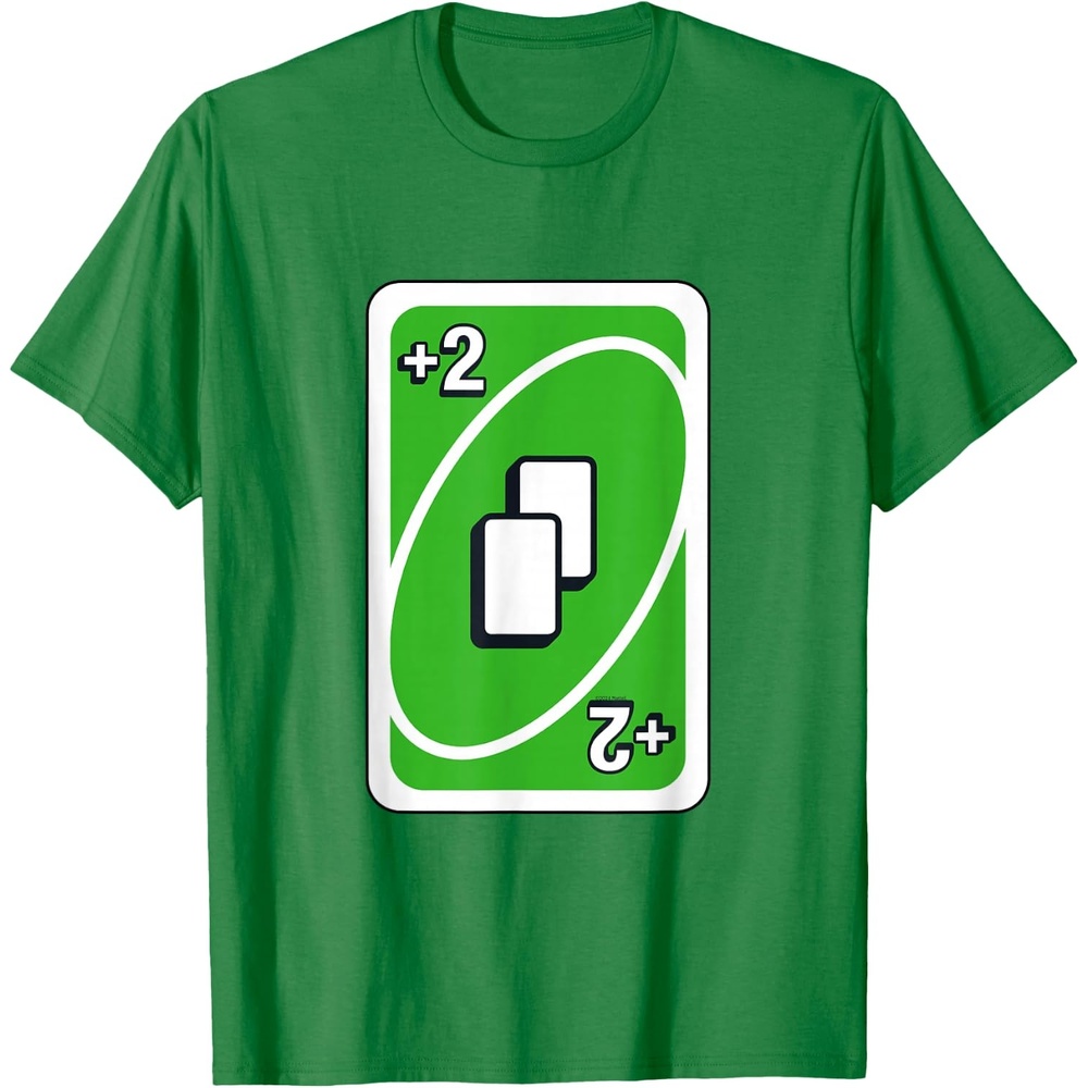 image:imageUNO Green Draw Two Card TShirtKelly Green