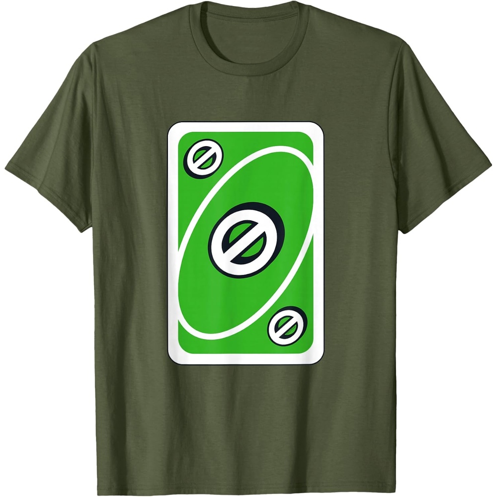 image:imageUNO Green Skip Card TShirtOlive Green