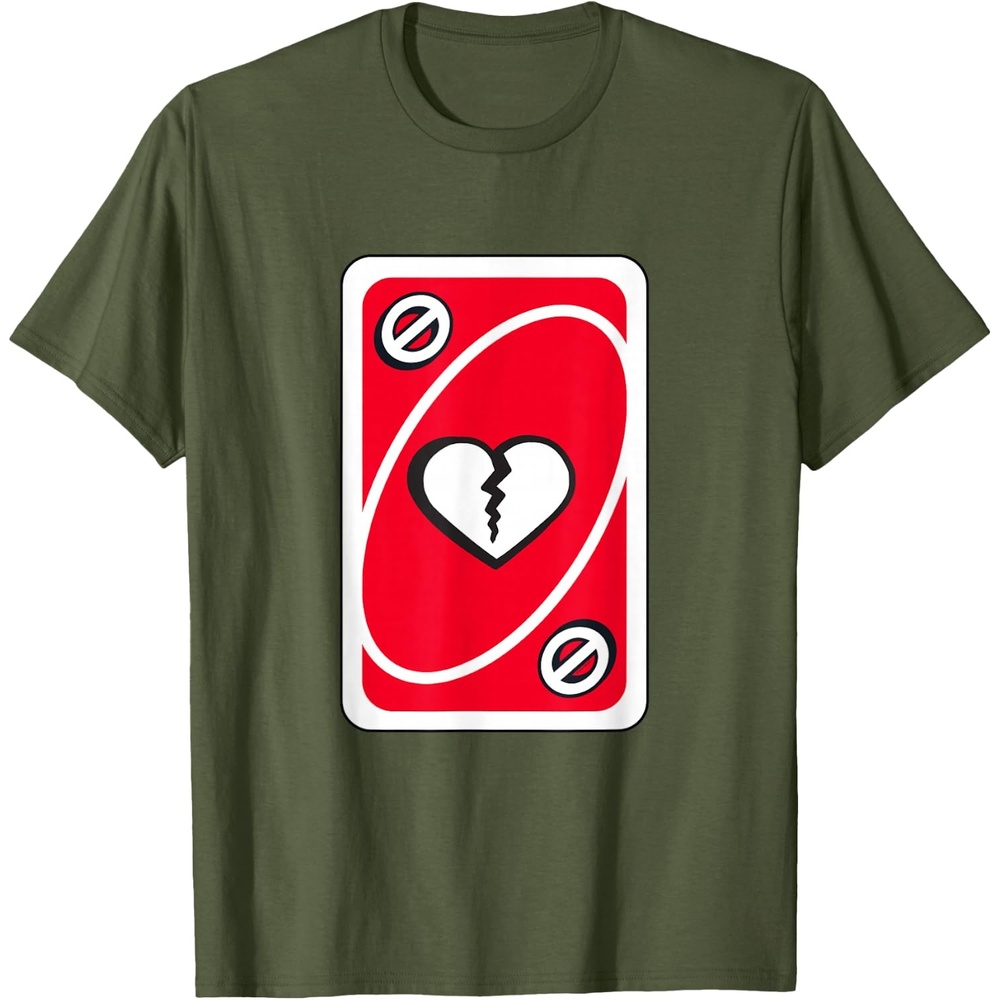 image:imageUNO  Heart Skipping for You Valentines Day TShirtOlive Green