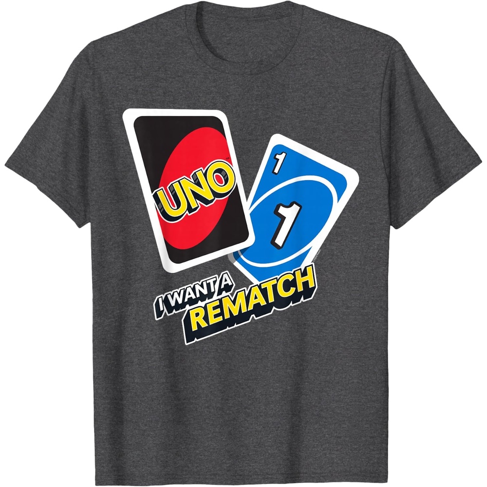 image:imageUNO I Want a Rematch TShirtDark Heather Grey