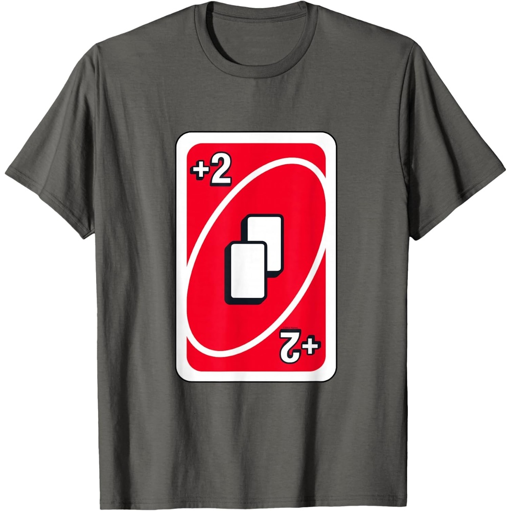 image:imageUNO Red Draw Two Card TShirtAsphalt Grey