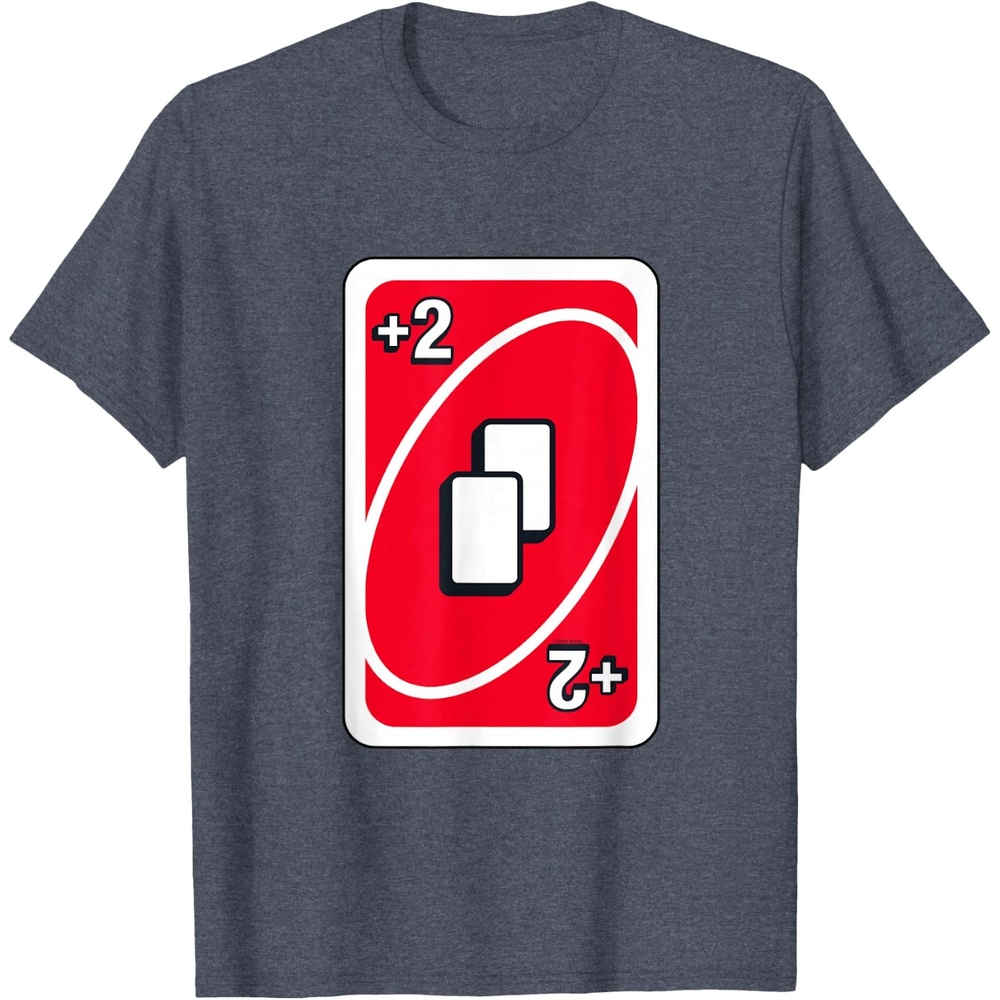 image:imageUNO Red Draw Two Card TShirtHeather Blue