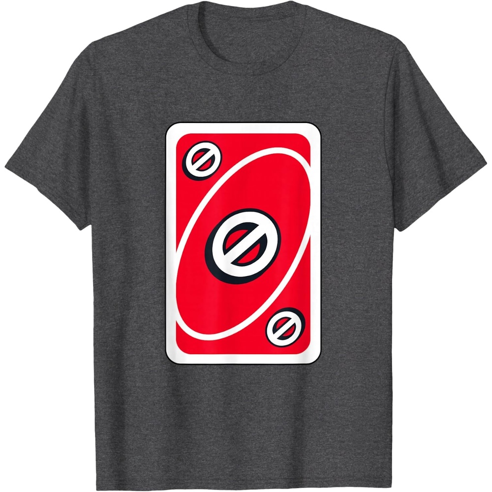 image:imageUNO Red Skip Card TShirtDark Heather Grey