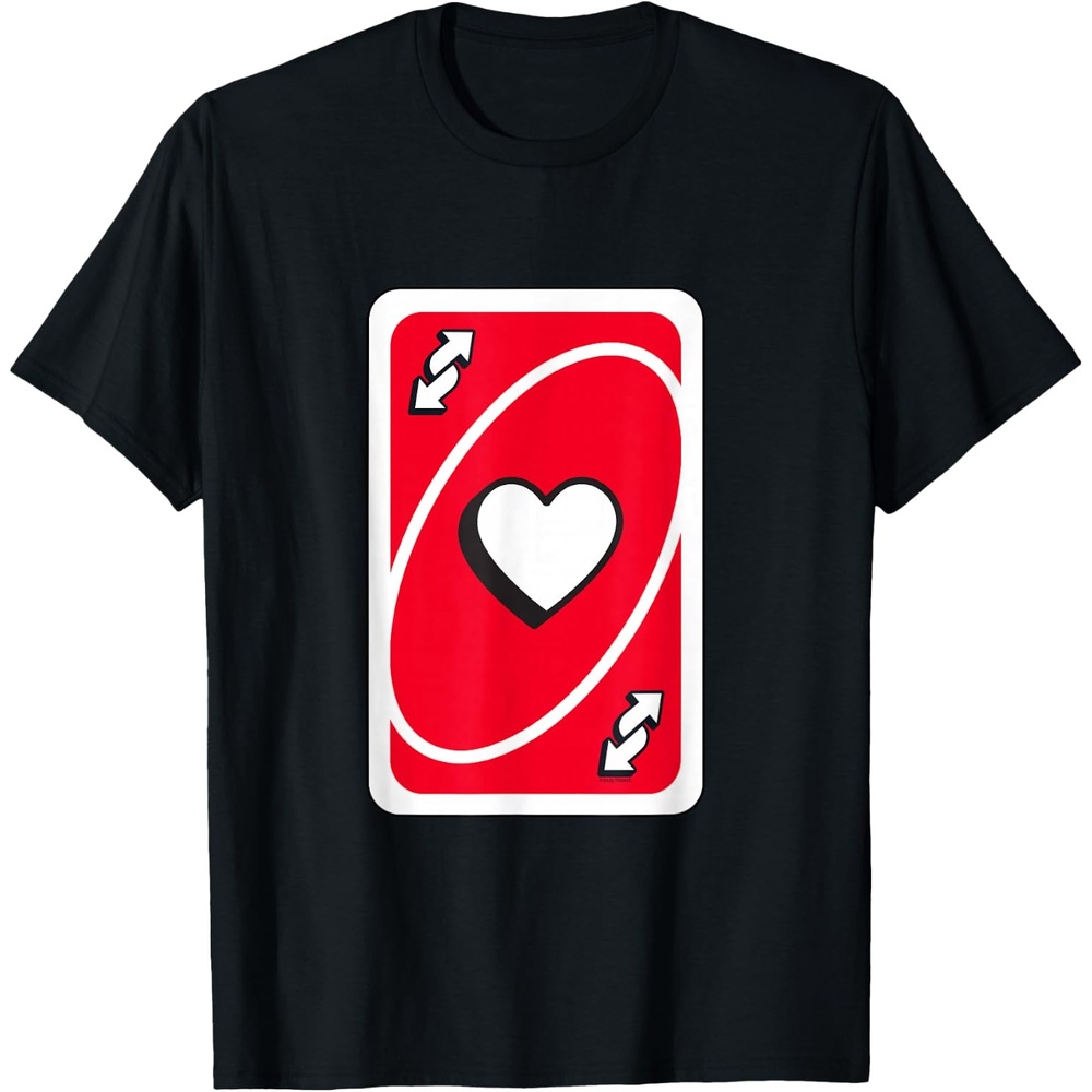 image:imageUNO  Valentines Day Red Reverse Card TShirtBlack
