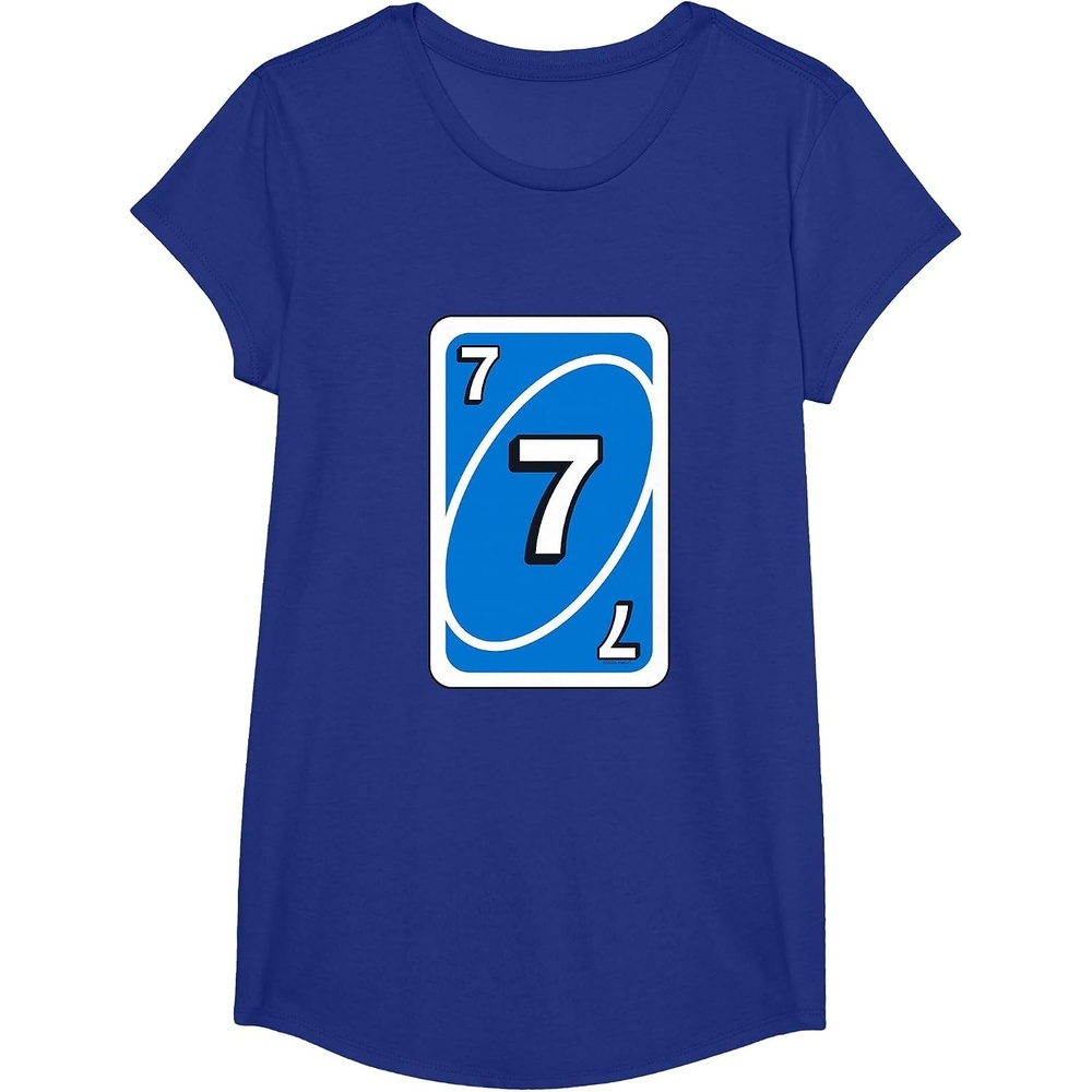 image:imageUNO Halloween Blue 7 Card TShirtRoyal Blue