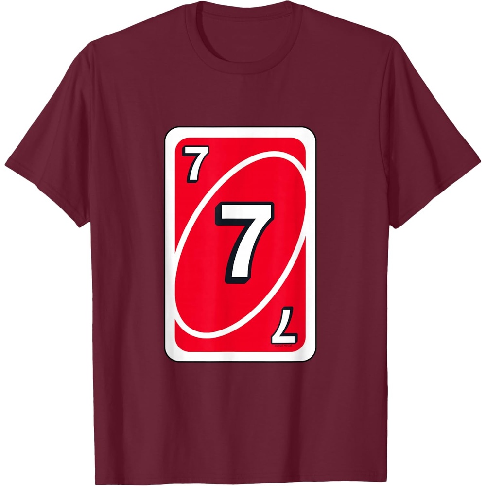 image:imageUNO Halloween Red 7 Card TShirtBurgundy