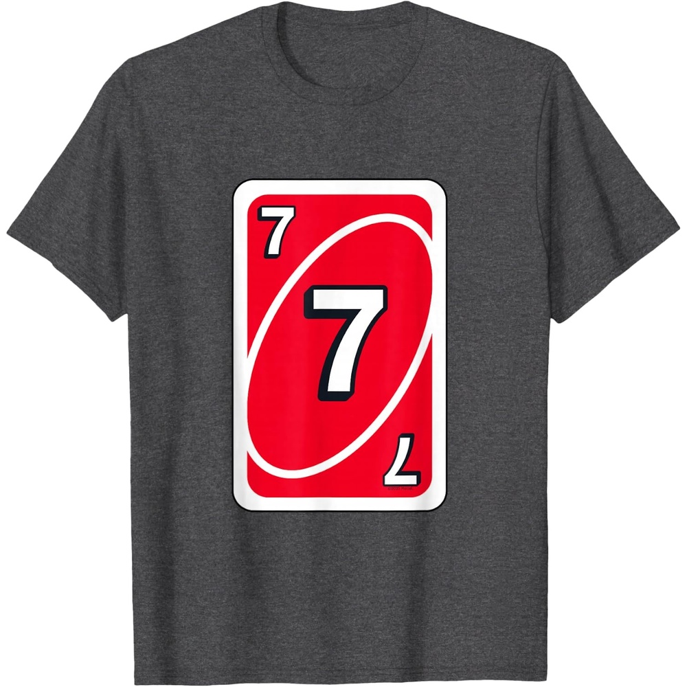 image:imageUNO Halloween Red 7 Card TShirtDark Heather Grey
