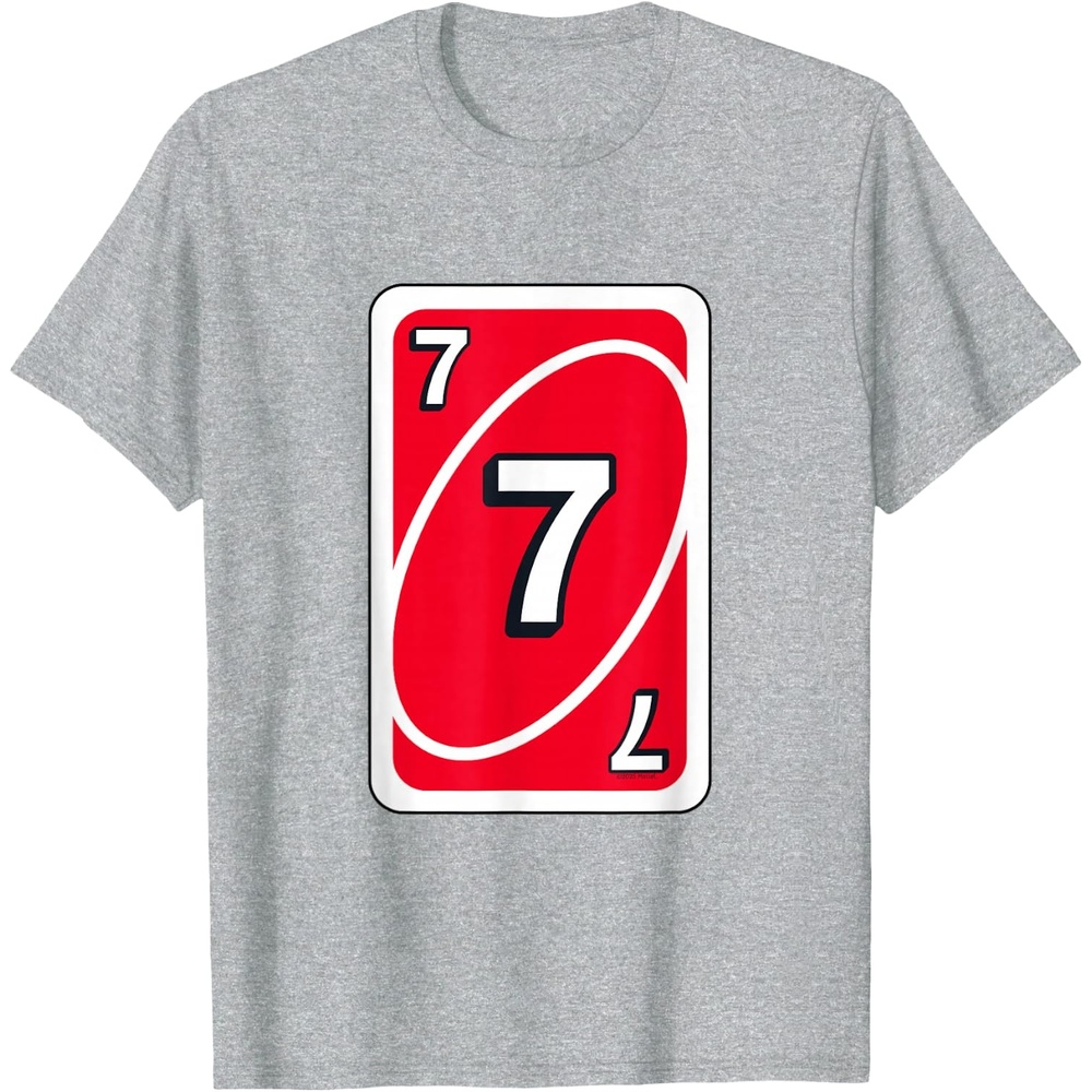 image:imageUNO Halloween Red 7 Card TShirtHeather Grey