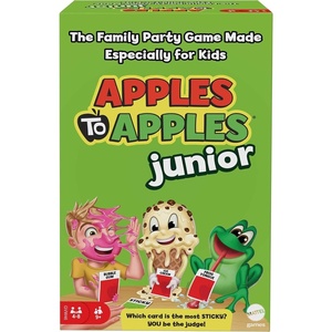 Mattel Games Apples to Apples Junior Game, for Ages 9+, 4-8 Players | Funny Comparison Card Play Designed for Kids and Family Game Night(Junior)