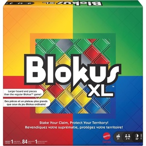 Mattel Games Blokus XL Board Games for Family Night, Brain Games for 2 to 4 Players, Oversized Board and Pieces (Amazon Exclusive) | Classic Strategy Play with “Just One Rule,” featuring Oversized Board and Pieces (Amazon Exclusive)